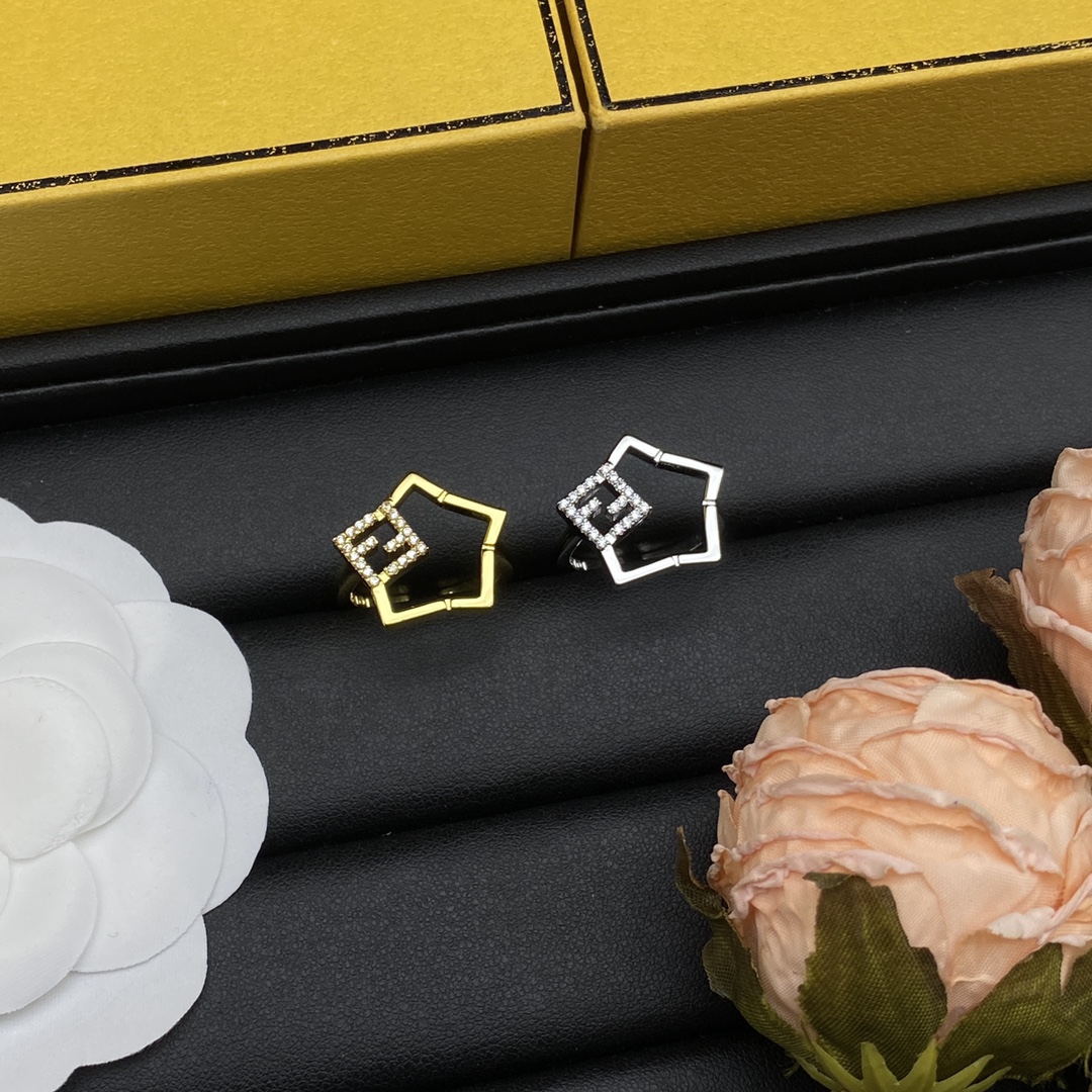 Fendi Jewelry Rings Fine Diamond Star Design