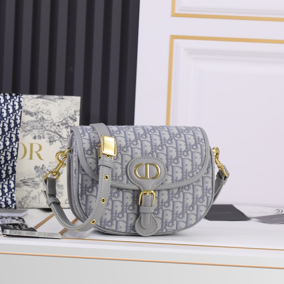 Medium Dior Bobby bag Grey print CD-2011 XB081 22cm