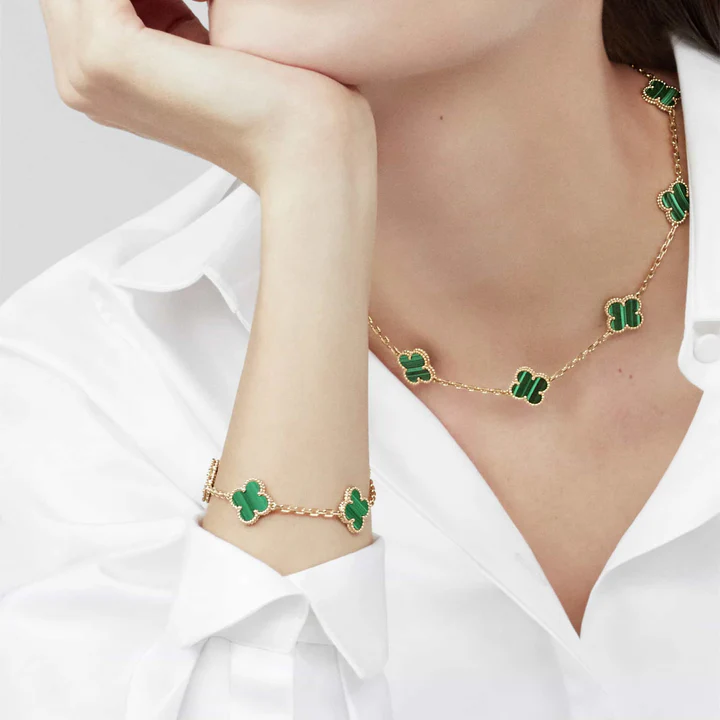 Clover Leaf Necklace,925 Silver, 18k Gold Plated,10 Motifs