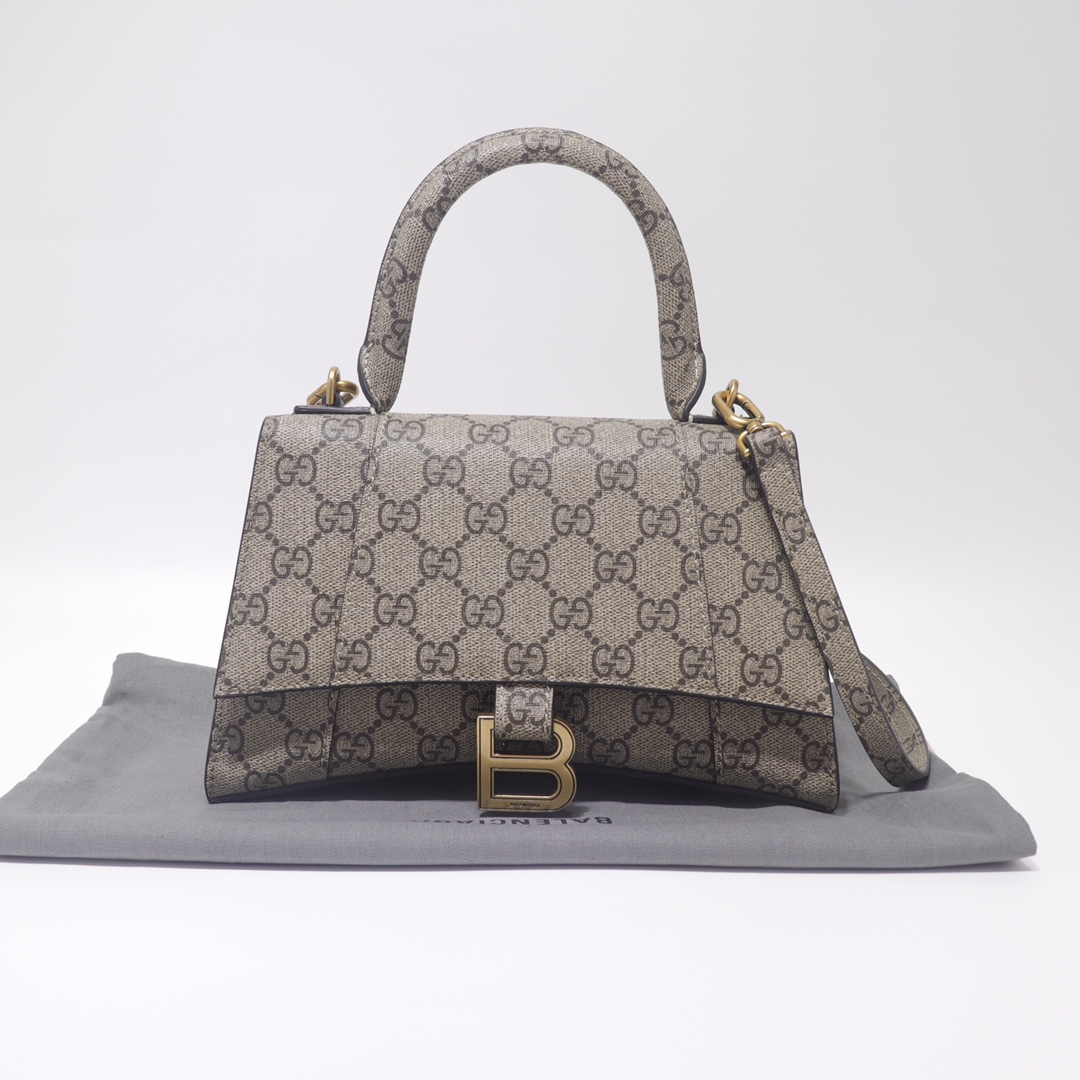 GUCCI ＆ Balenciaga joint name hourglass bag