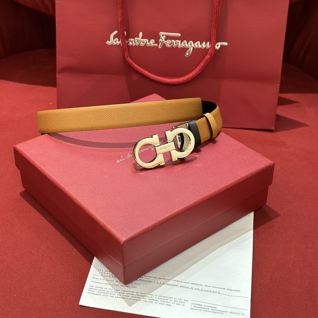 FERRAGAMO Belt 004 22PJ081 2.5cm