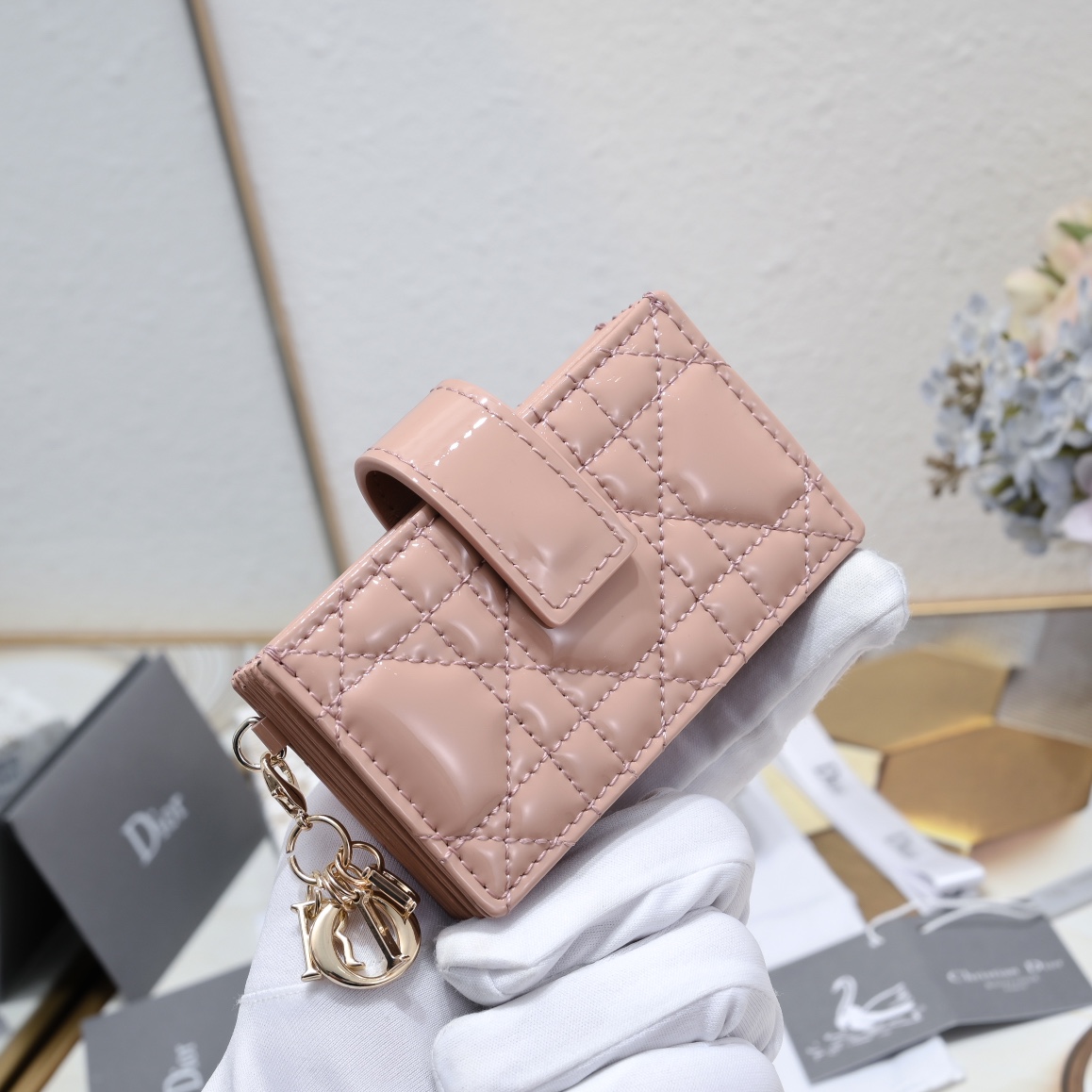 Lady Dior 5-Gusset Card Holder 10A+ top quality S0178 LM091 10.4cm