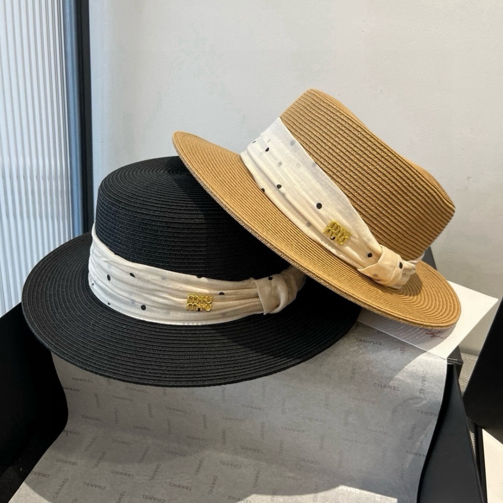 Miu Miu Hat Flat-Top Sun Hat 57cm Accessories