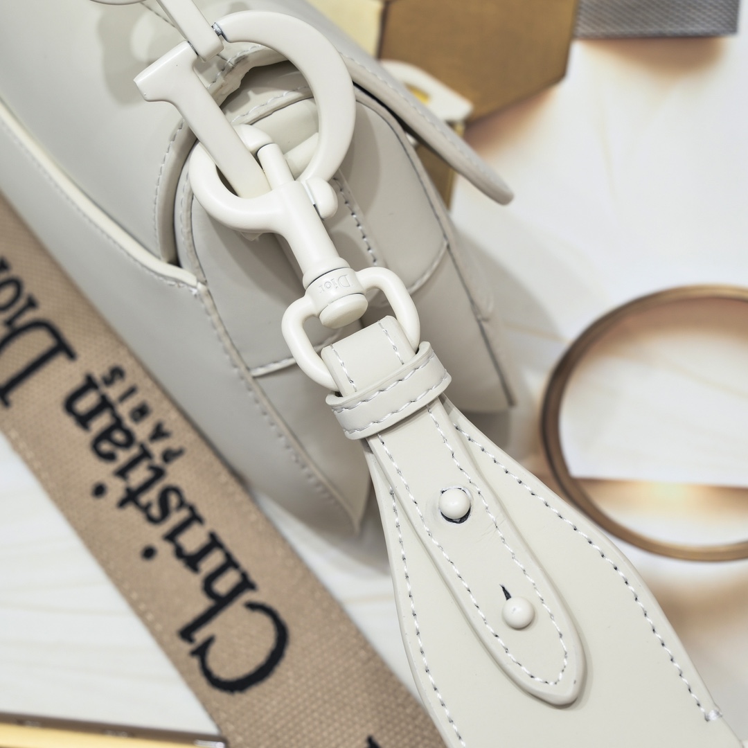 Saddle Bag White Matte 6680 XB012 25.5cm