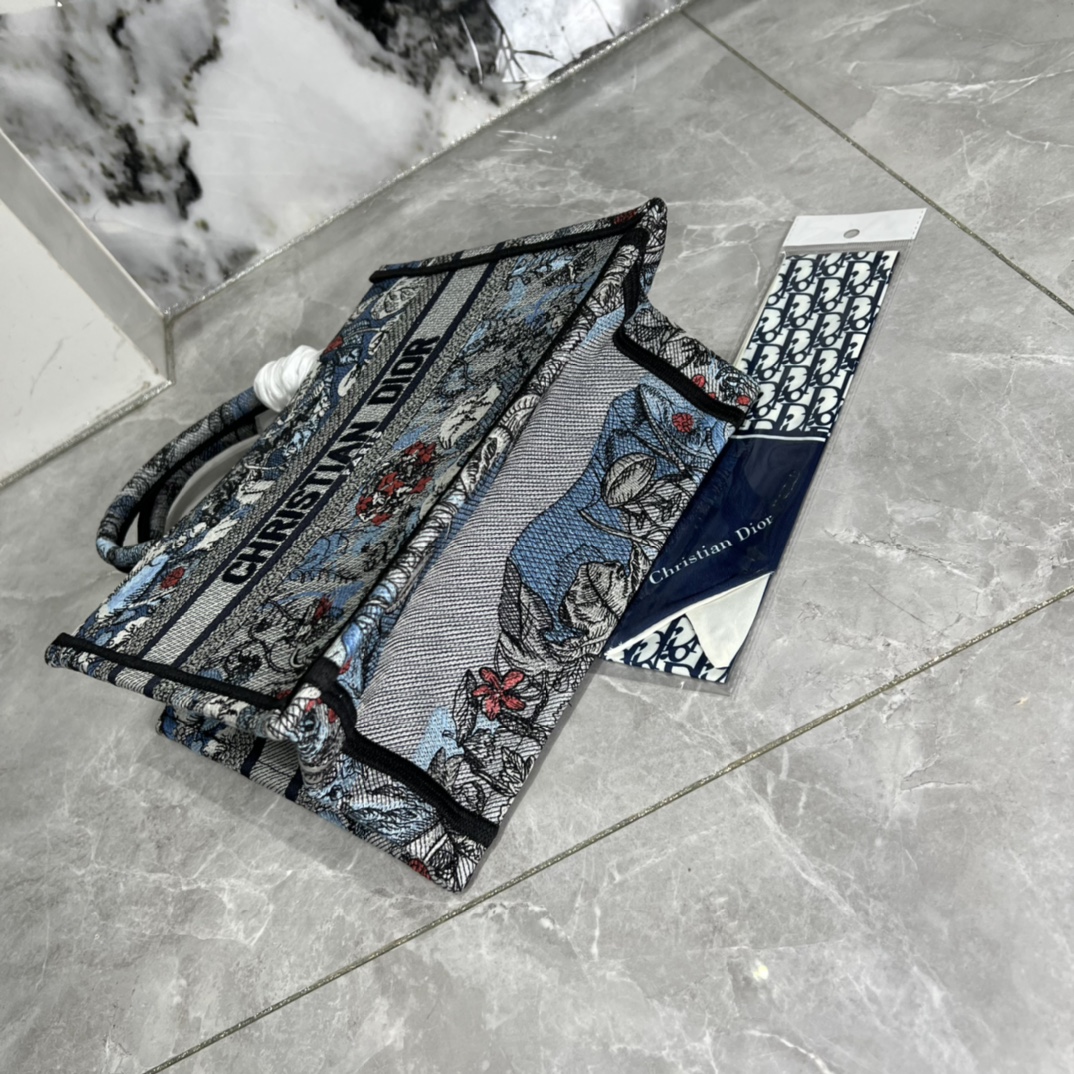 10A + top quality Small Dior Book Tote 0175 XB012 26cm