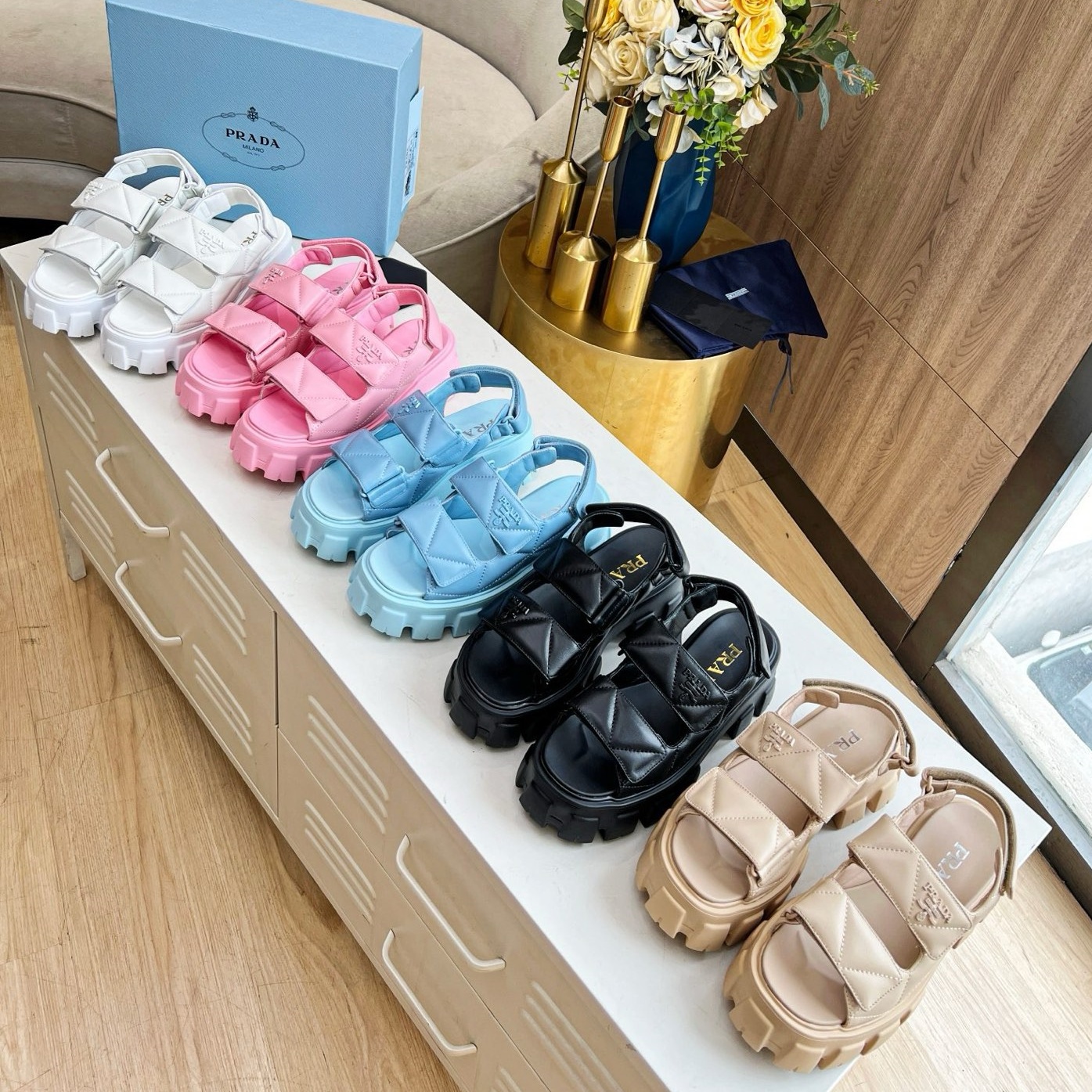 Prada Shoes Fashion style thick soled women's sandals