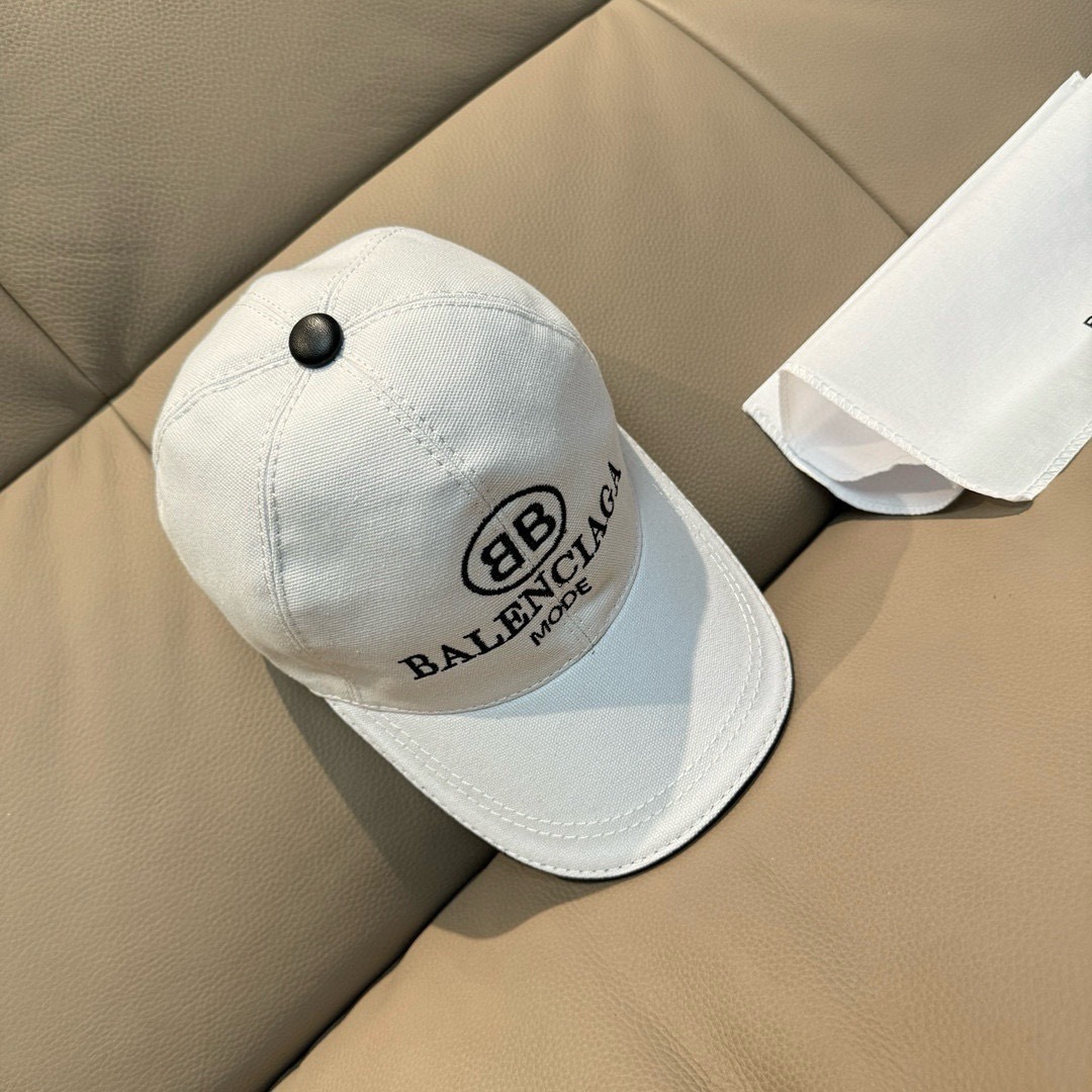 Balenciaga Hat Double B Embroidered Logo Baseball Cap Accessories