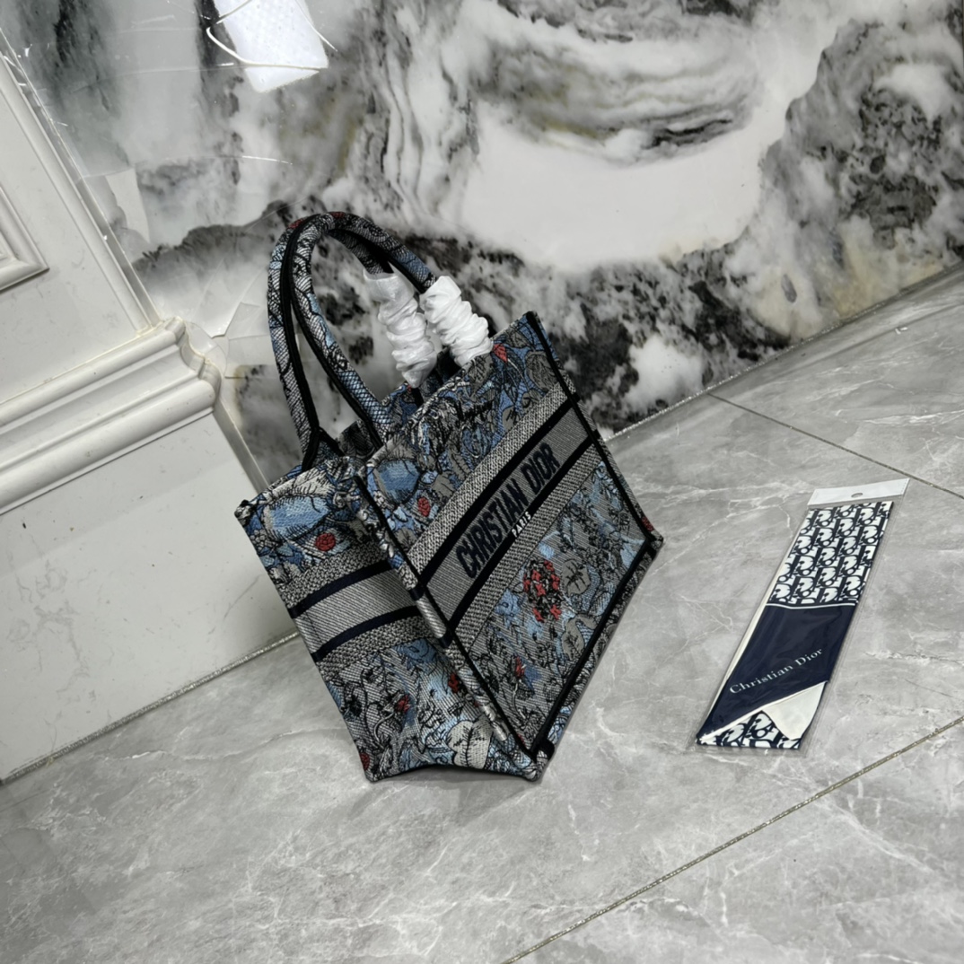 10A + top quality Small Dior Book Tote 0175 XB012 26cm