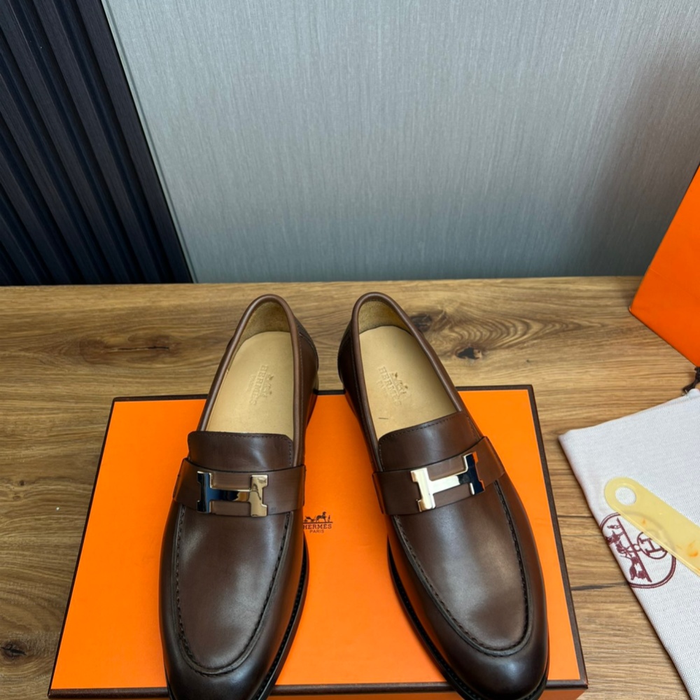 Hermes Shoes Leather Shoes Cowhide