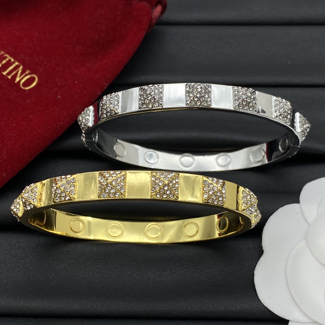 Valentino Jewelry Bangle Rhinestone Rivet Bangle