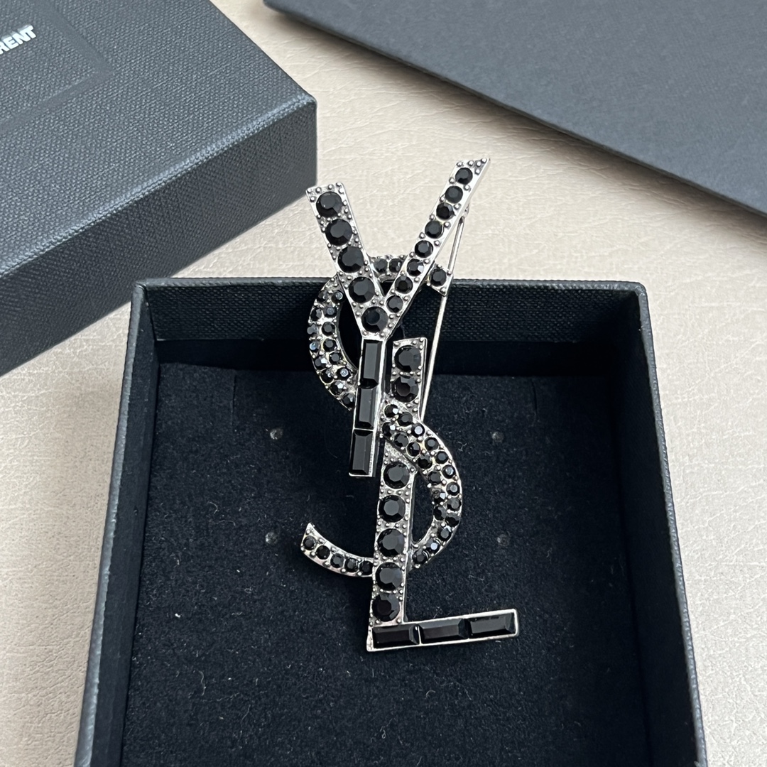 Saint Laurent Jewelry Brooches Letter brooch