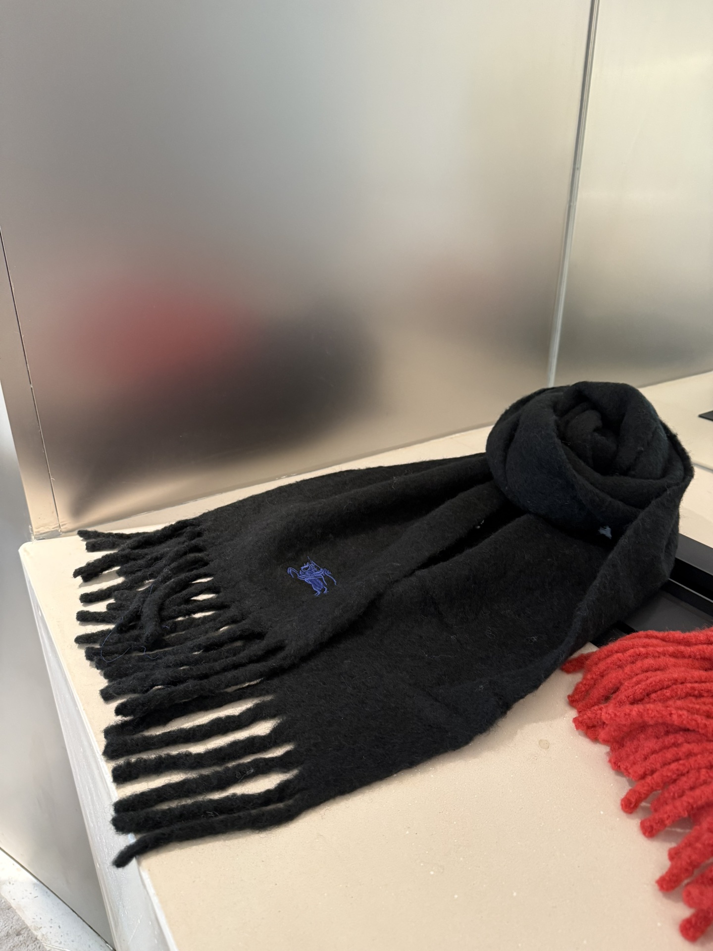 Burberry Scarf Warhorse Embroidered Scarf Mohair 23*185cm Accessories