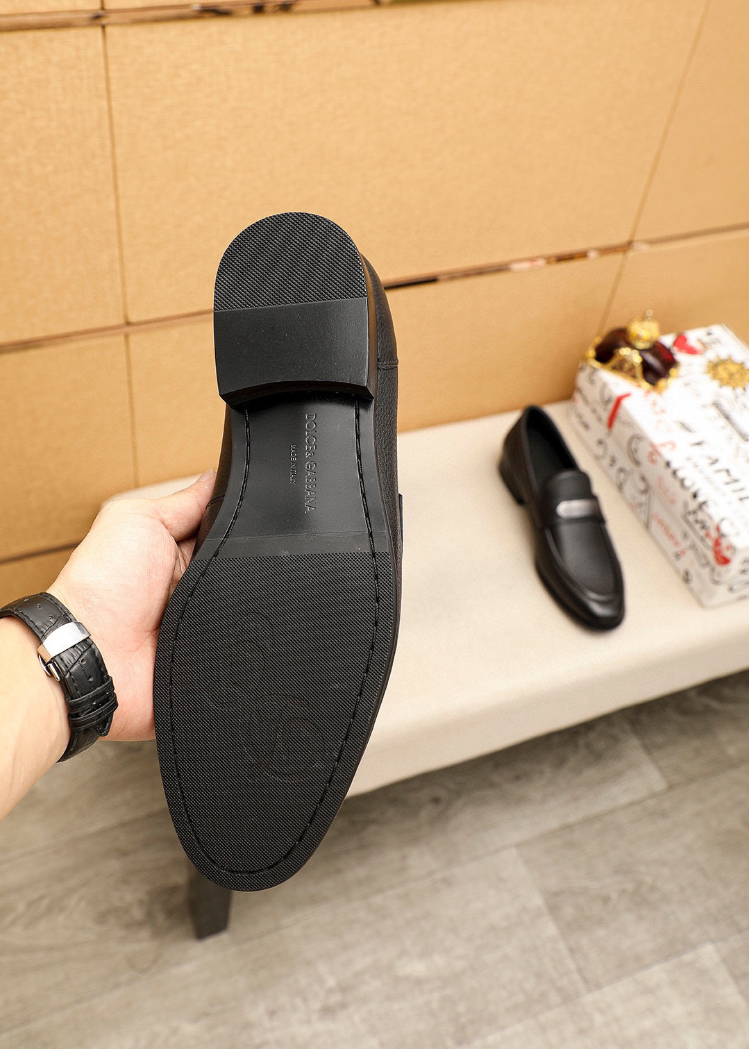 D&G Shoes Leather Shoes Imported Top-Grain Cowhide