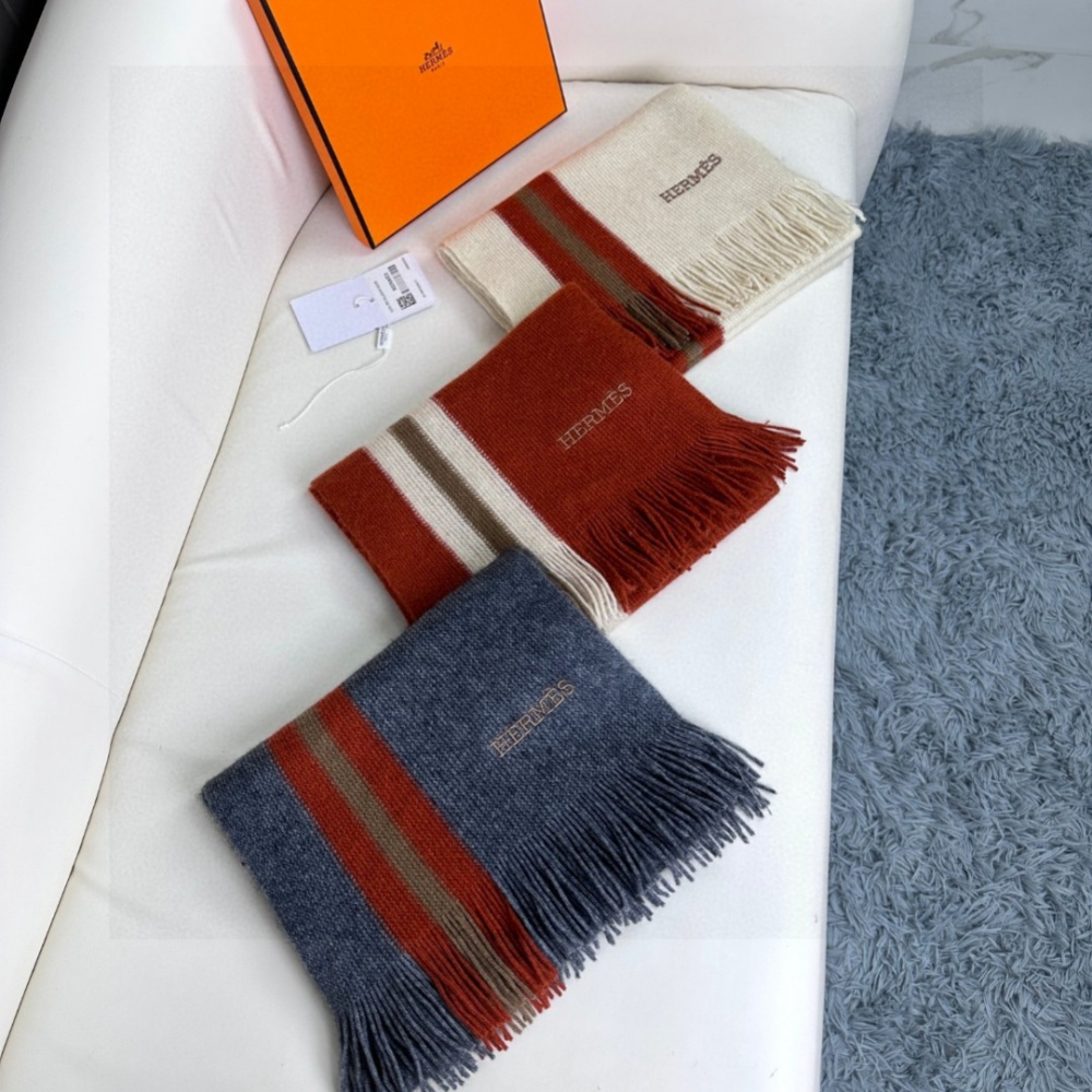 Hermes Scarf Knit Scarf 100% Cashmere 30*180cm Accessories