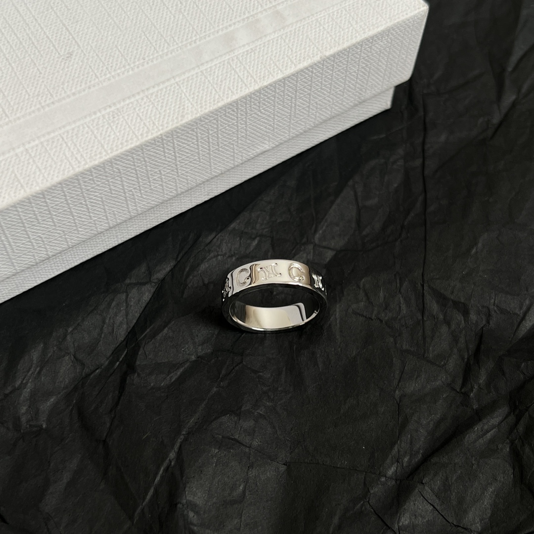 Celine Jewelry Rings The medieval Arc de Triomphe carved hollow patterns