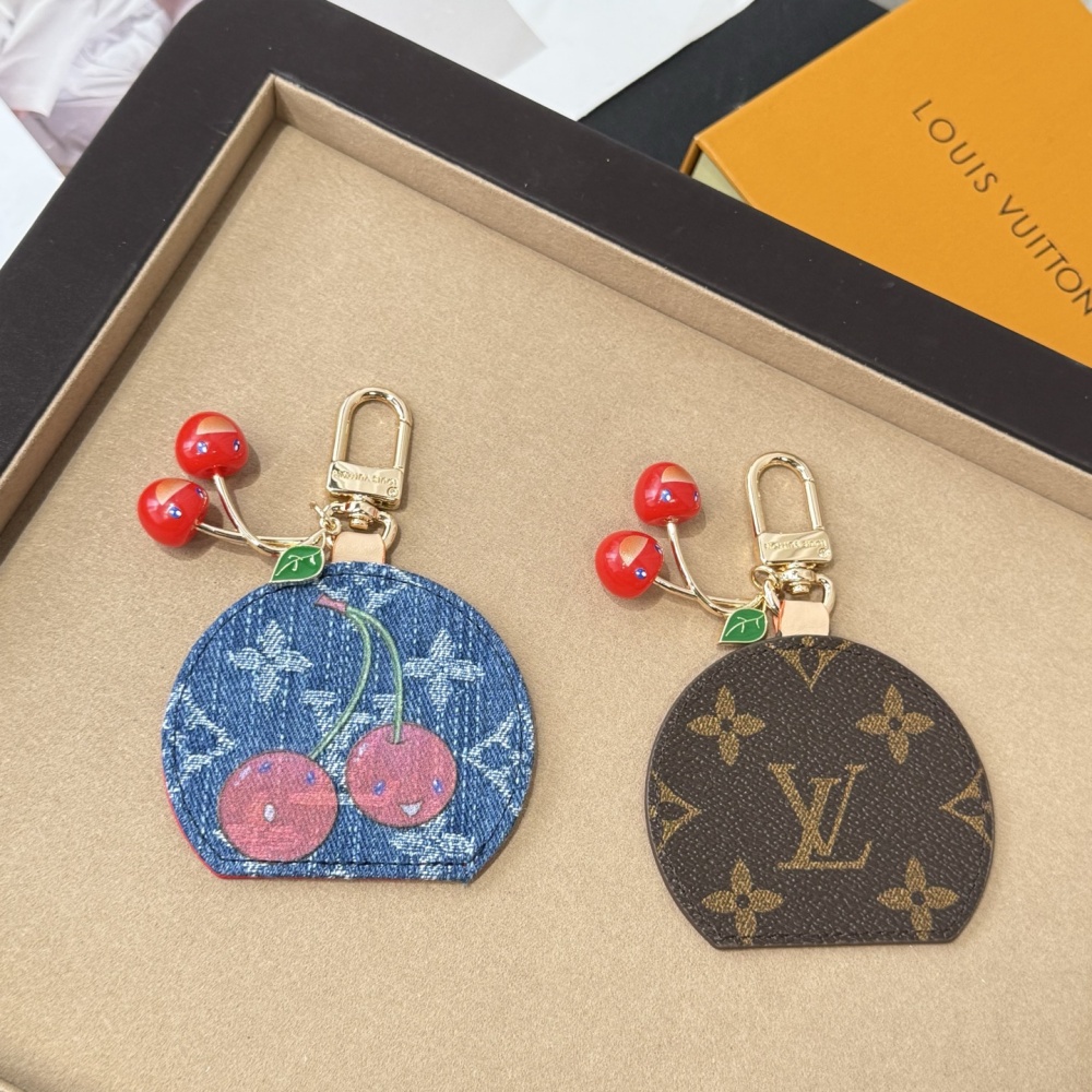 Louis Vuitton Key Chain LV X TM Cerise Lv Mini Mirror Makeup Mirror Keychain Charm Accessories