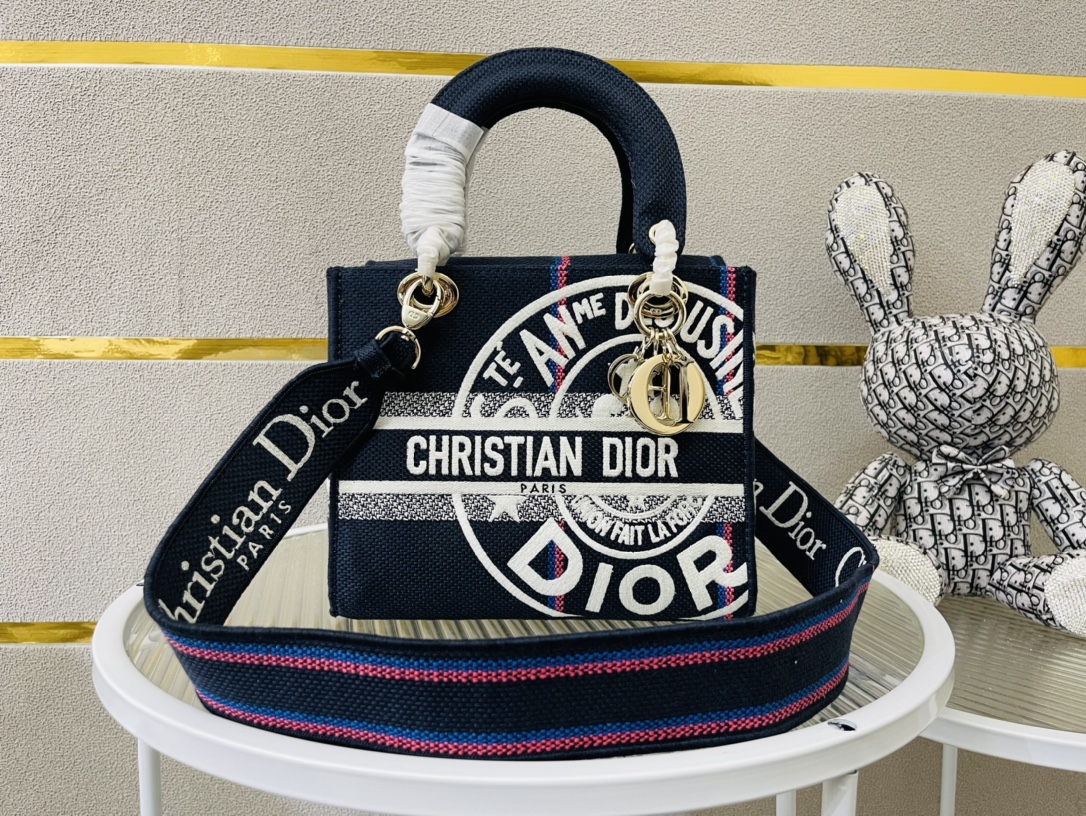 10A + top quality Dior Medium Lady D-Lite Bag 9920 DD003 24cm