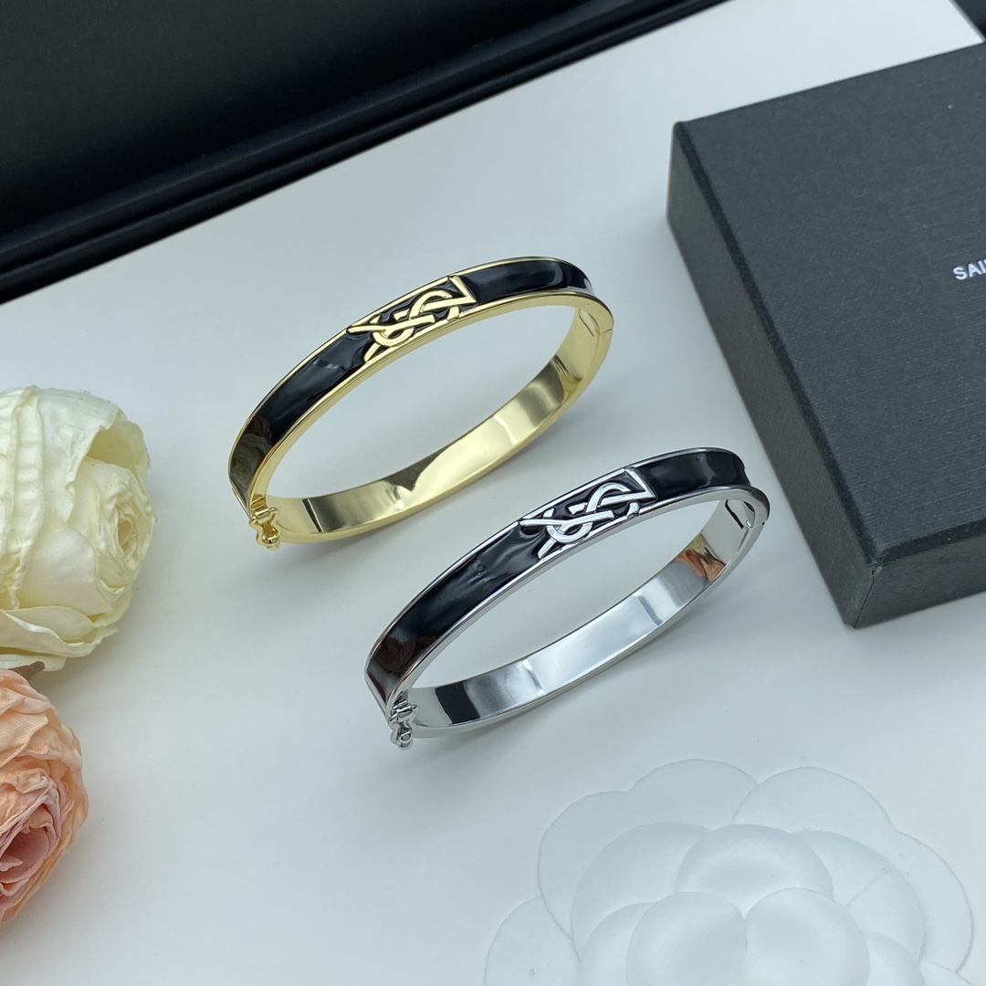 Saint Laurent Jewelry Bangle Vinyl letter