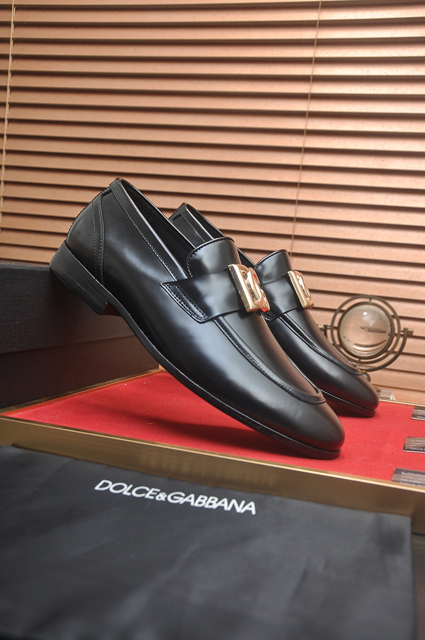 D&G Shoes Leather Shoes Imported Top-Grain Cowhide