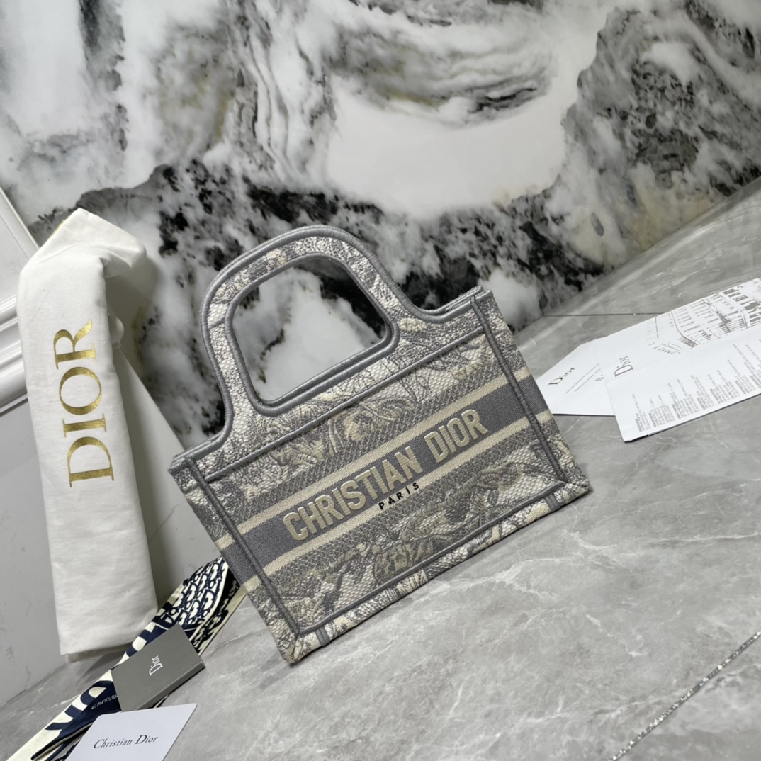 10A + top quality Mini Dior Book Tote 0175 XB041 23cm
