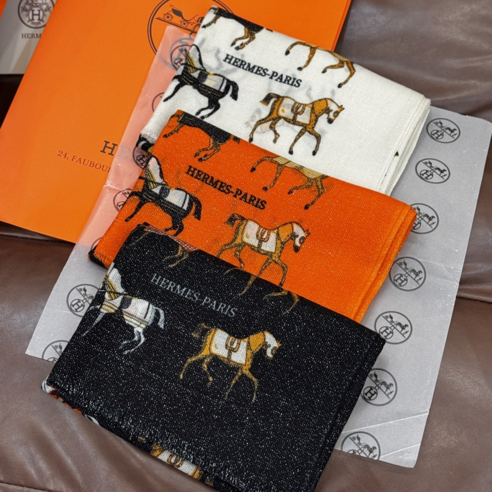 Hermes Scarf Horse Drape Long Scarf 100% Cashmere 110*200cm Accessories