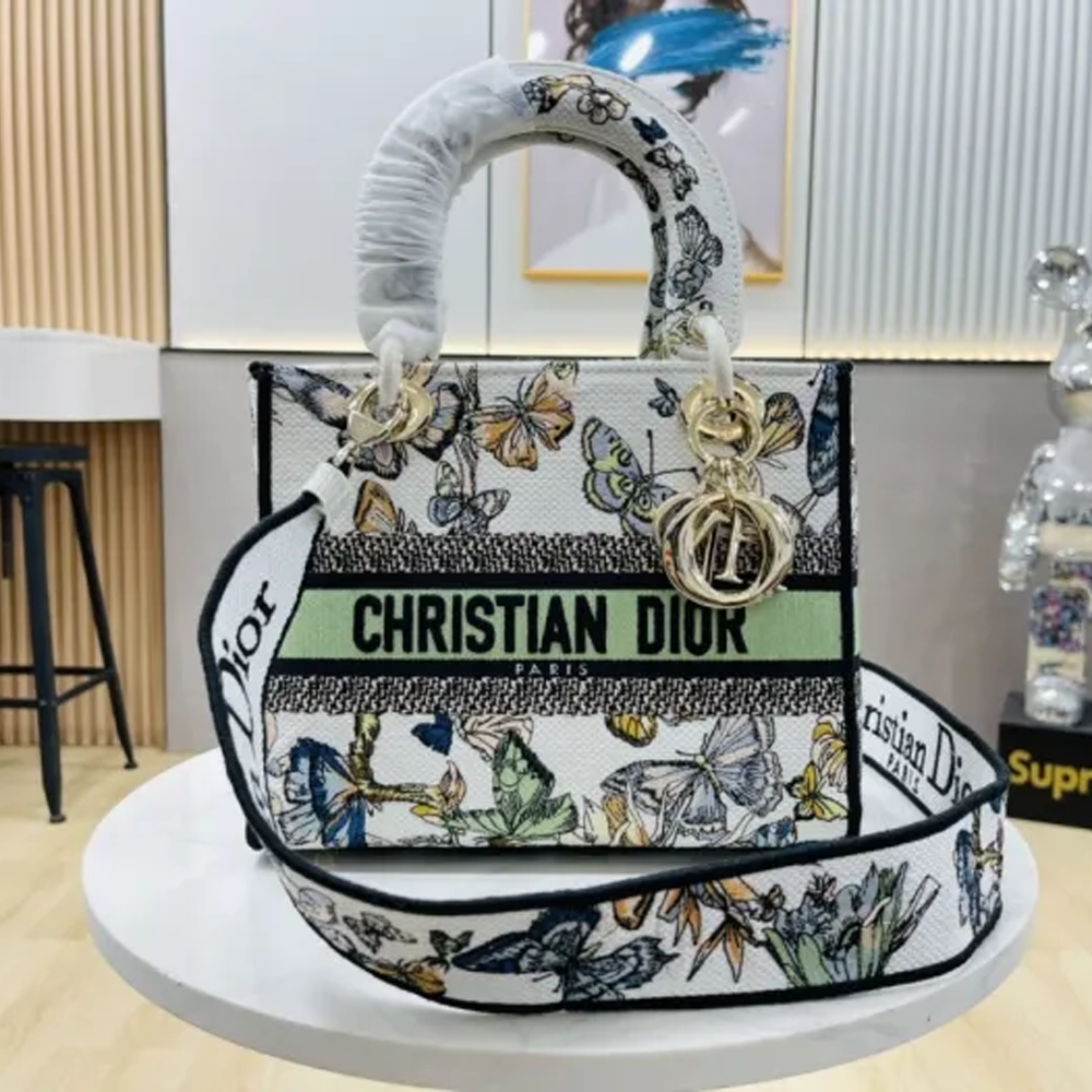 10A + top quality Dior Medium Lady D-Lite Bag 9920 DD003 24cm