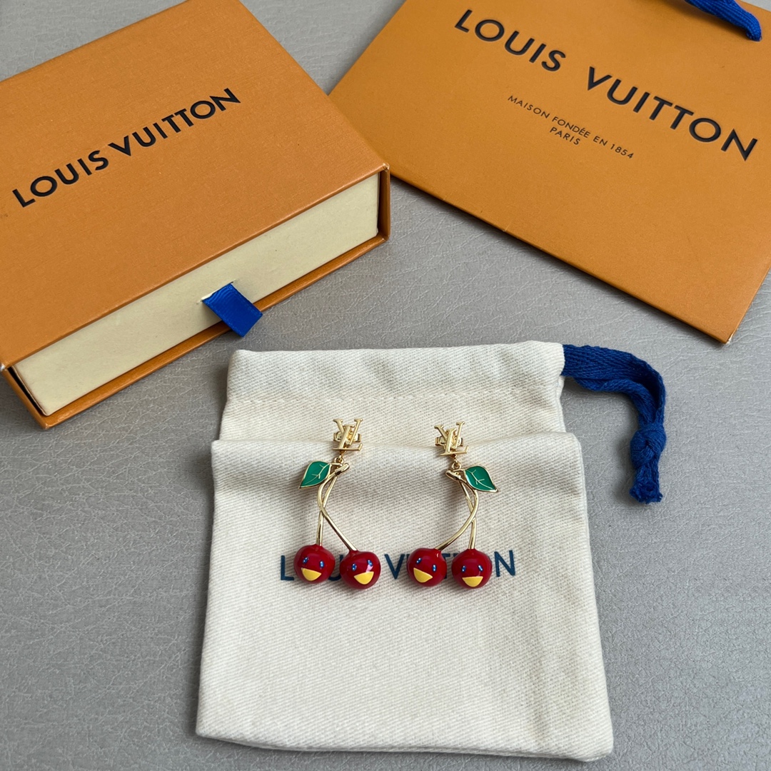 Louis Vuitton Jewelry Earring  Design unique cherry shape