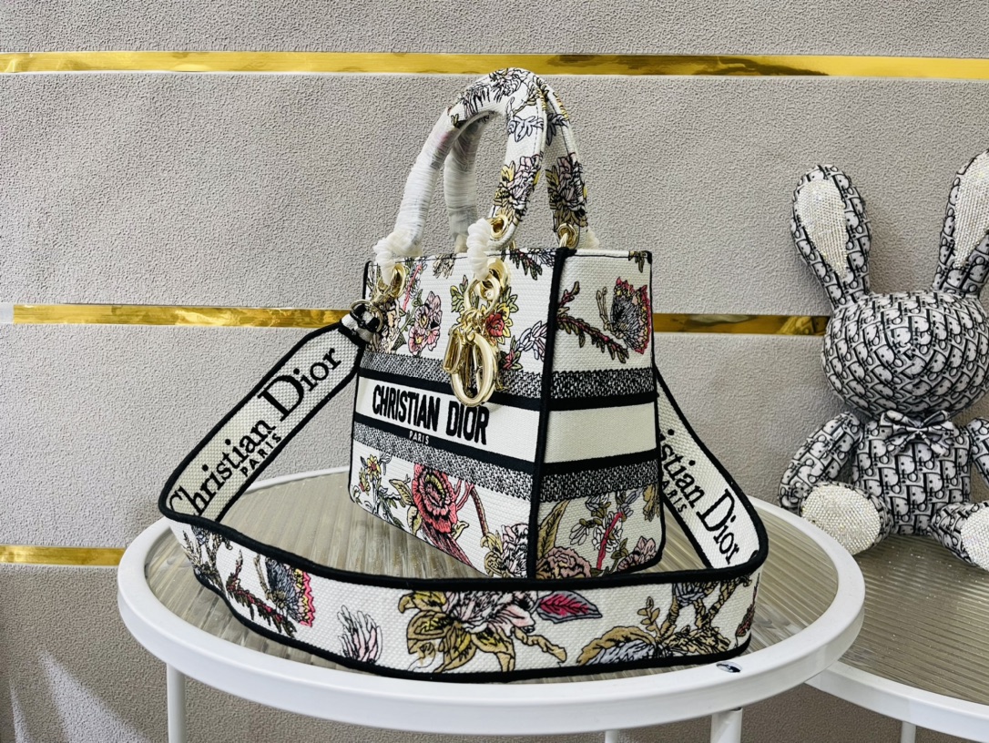 10A + top quality Dior Medium Lady D-Lite Bag 9920 DD003 24cm