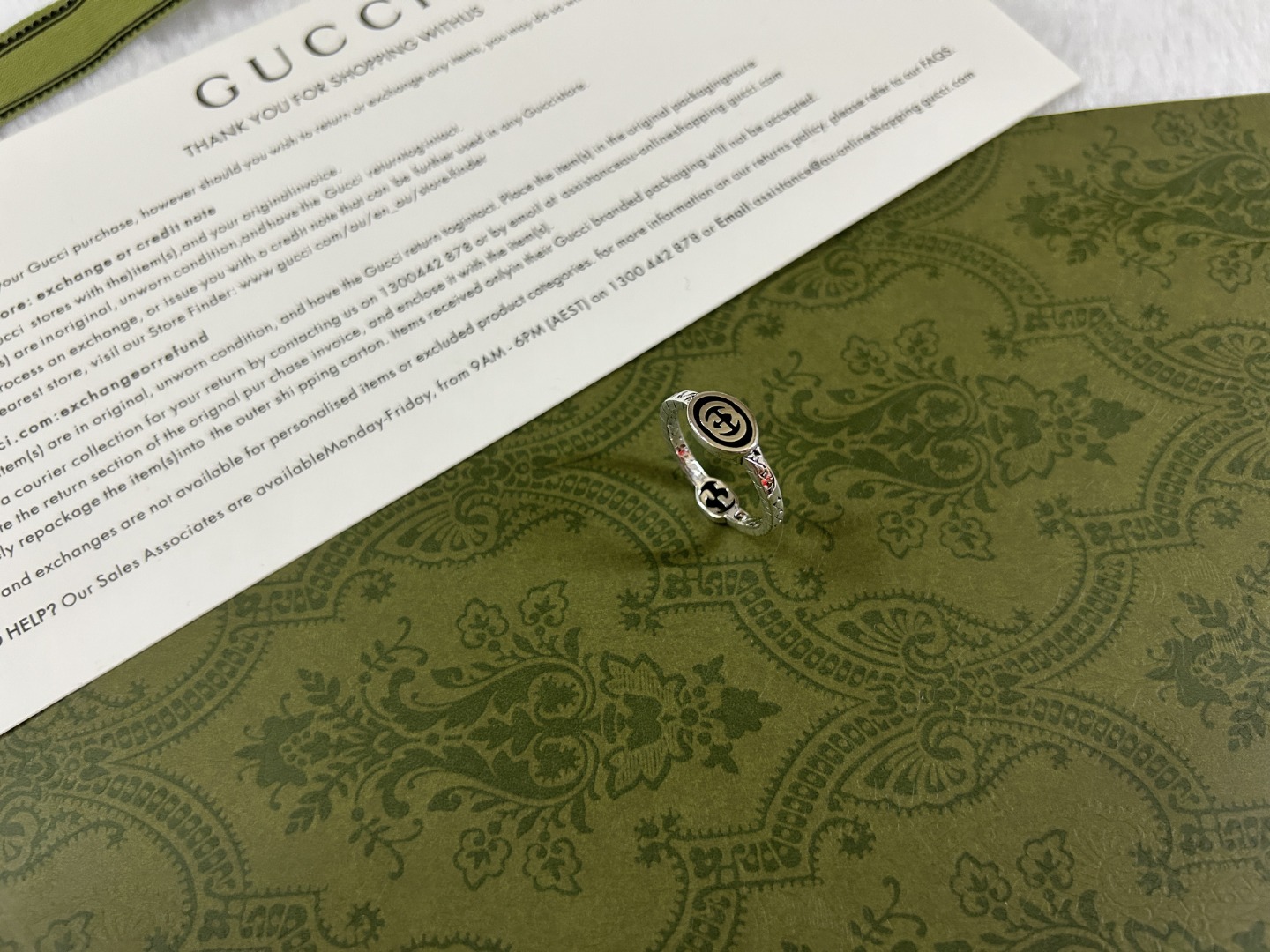 Gucci Jewelry Rings Interlocking Double G Narrow Edition Glue Drop Ring