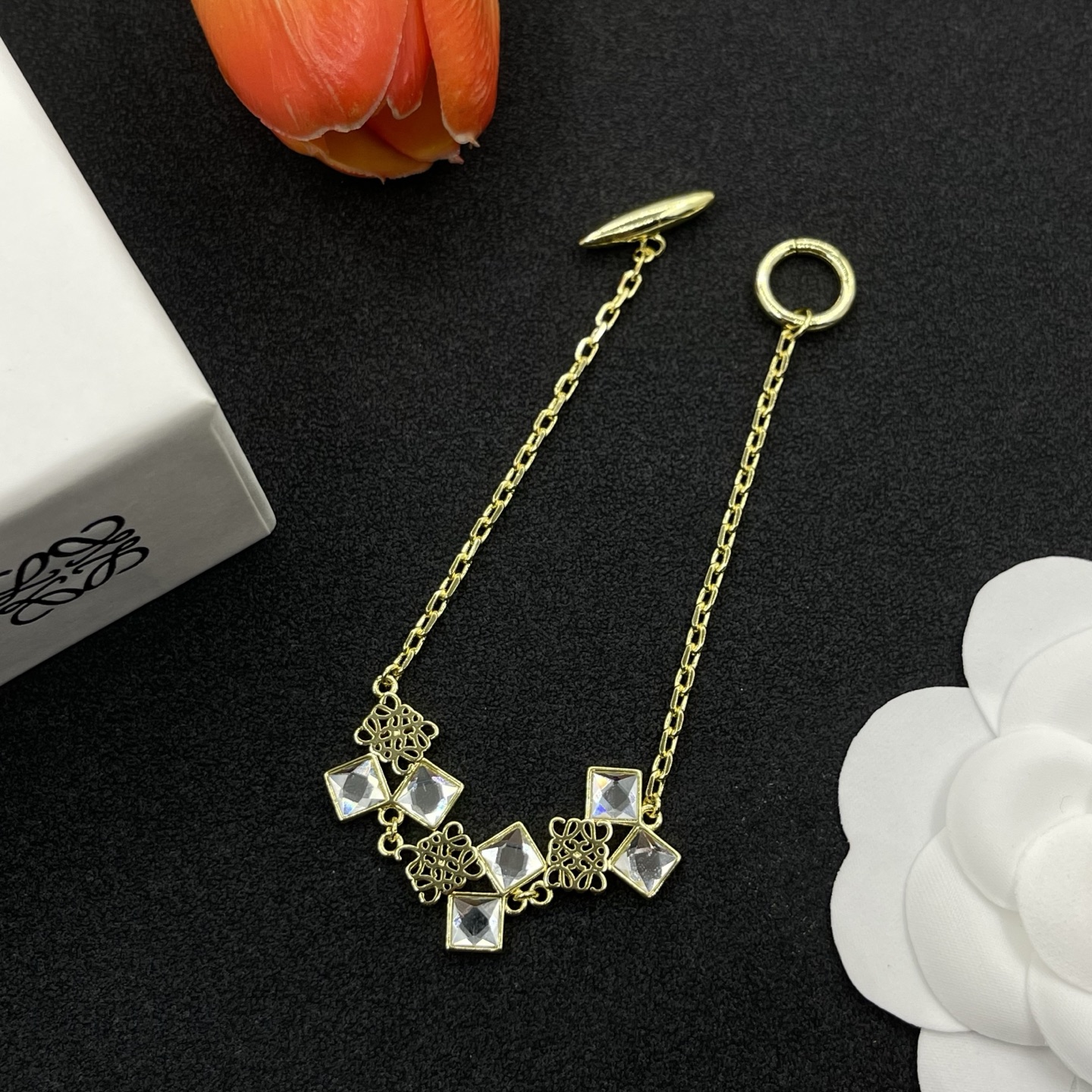 Loewe Jewelry Bracelets Geometric Diamond Bracelet