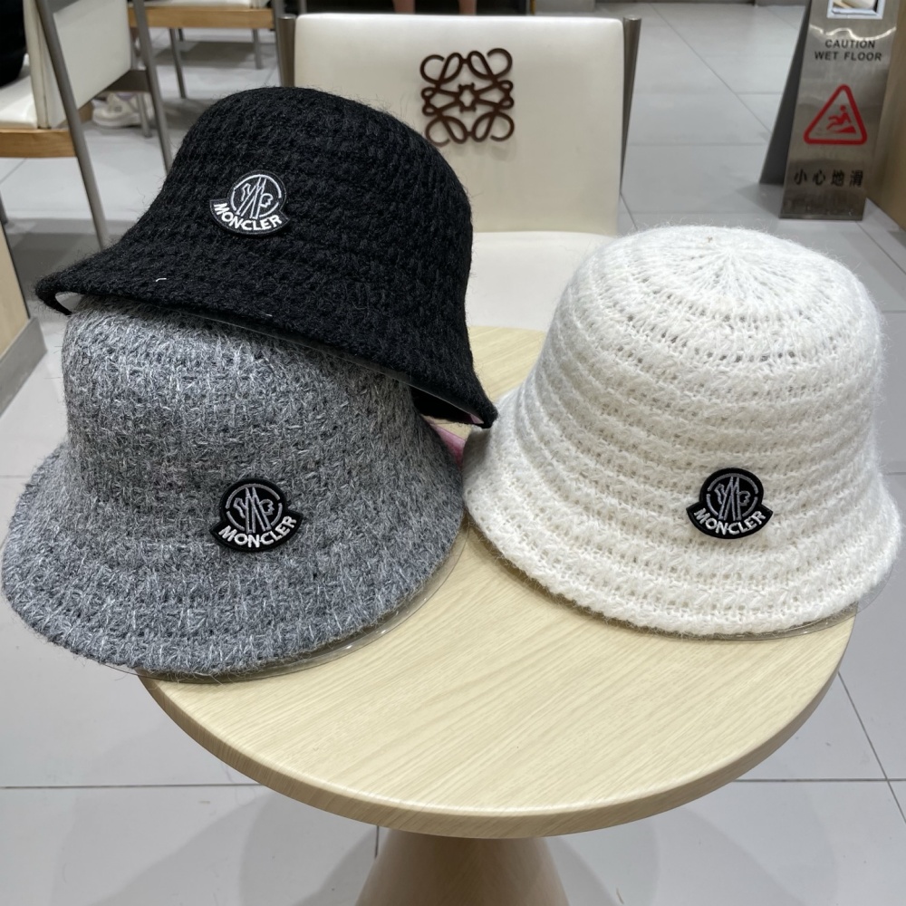 Moncler Hat Woven Wool Bucket Hat Accessories