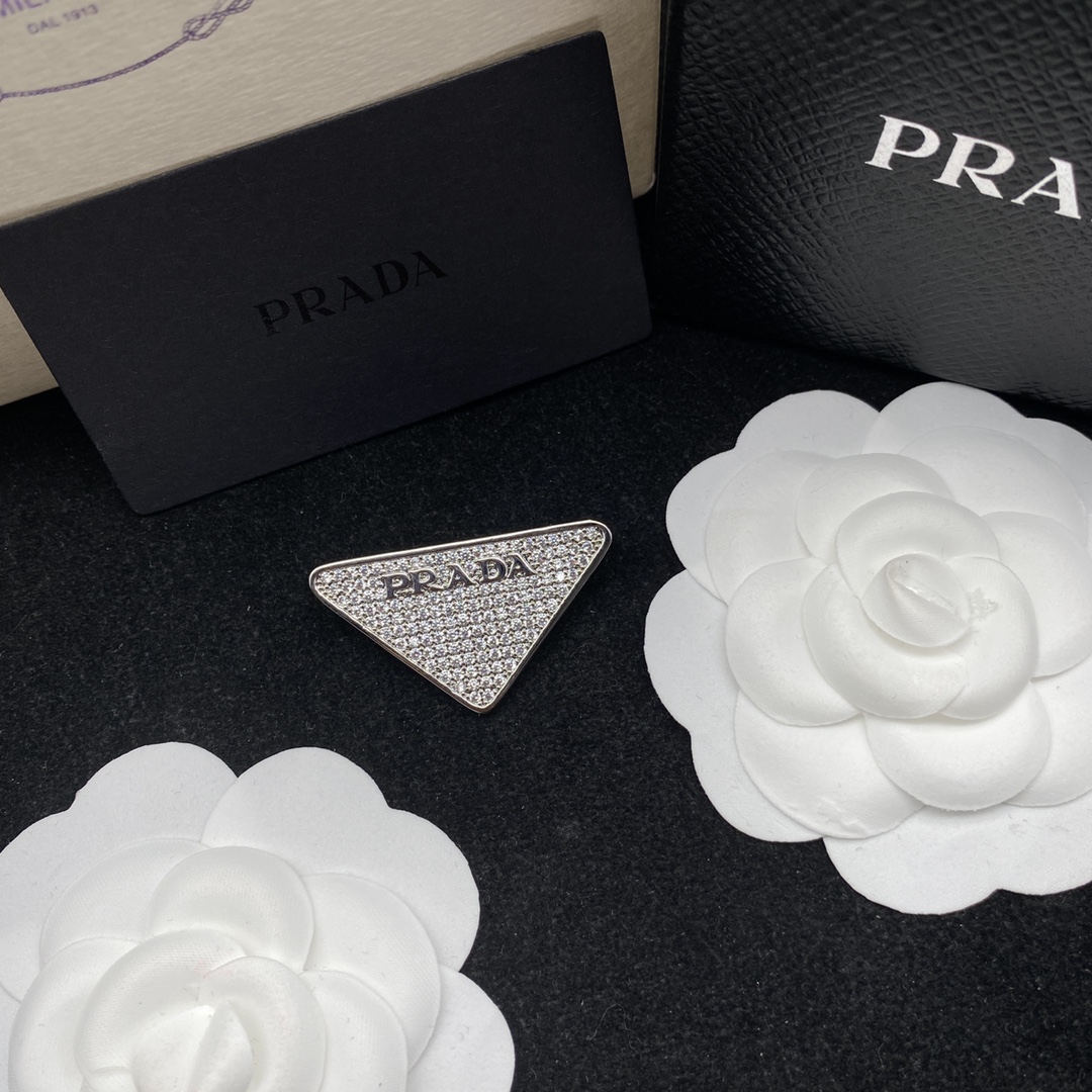 Prada Jewelry Brooches  Triangle
