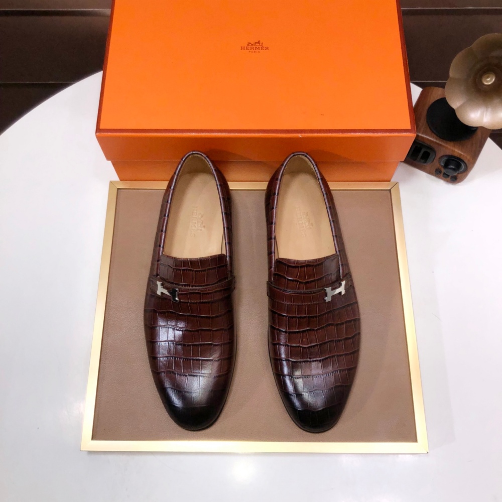 Hermes Shoes Leather Shoes Cowhide