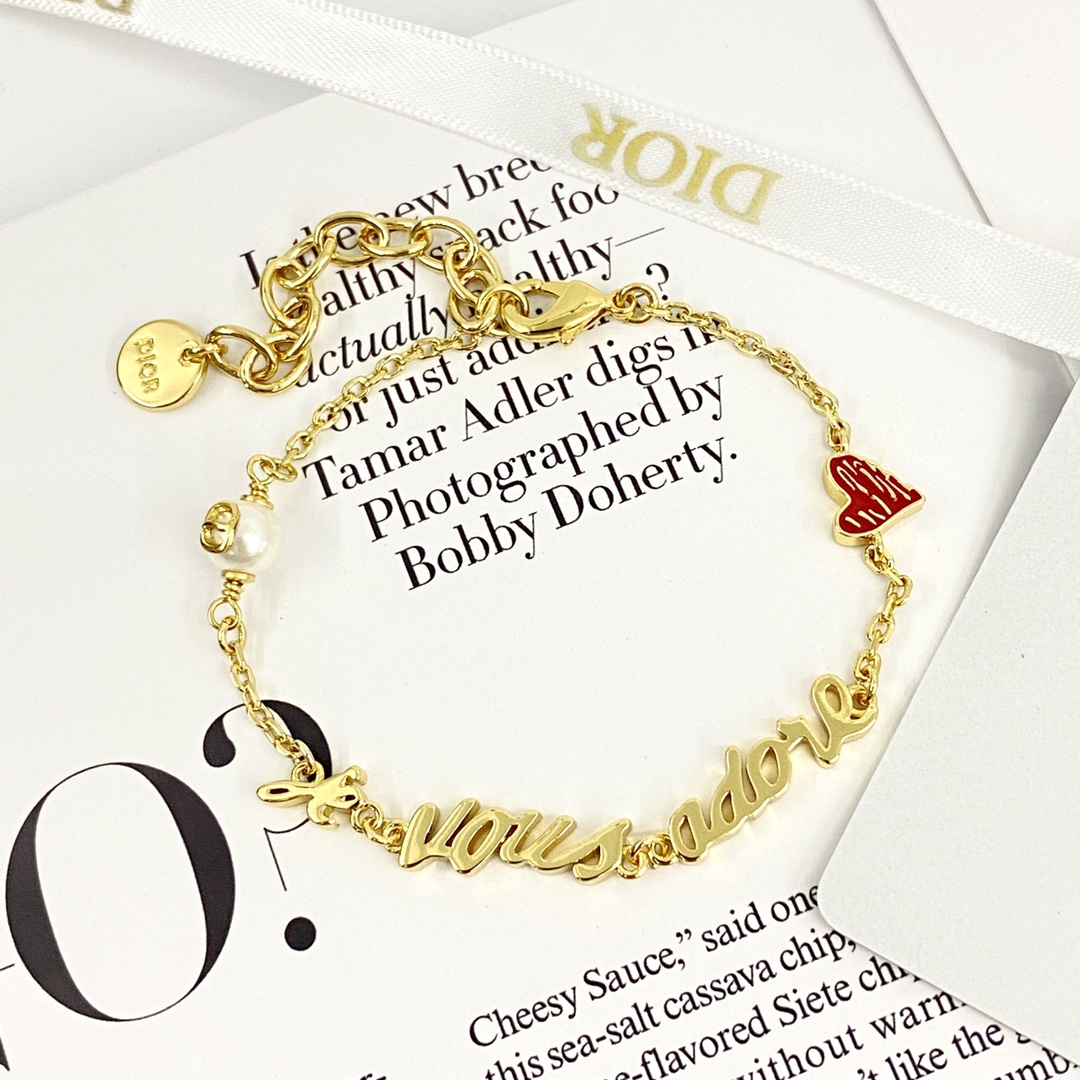 Dior Jewelry Bracelets Limited red letter bracelet