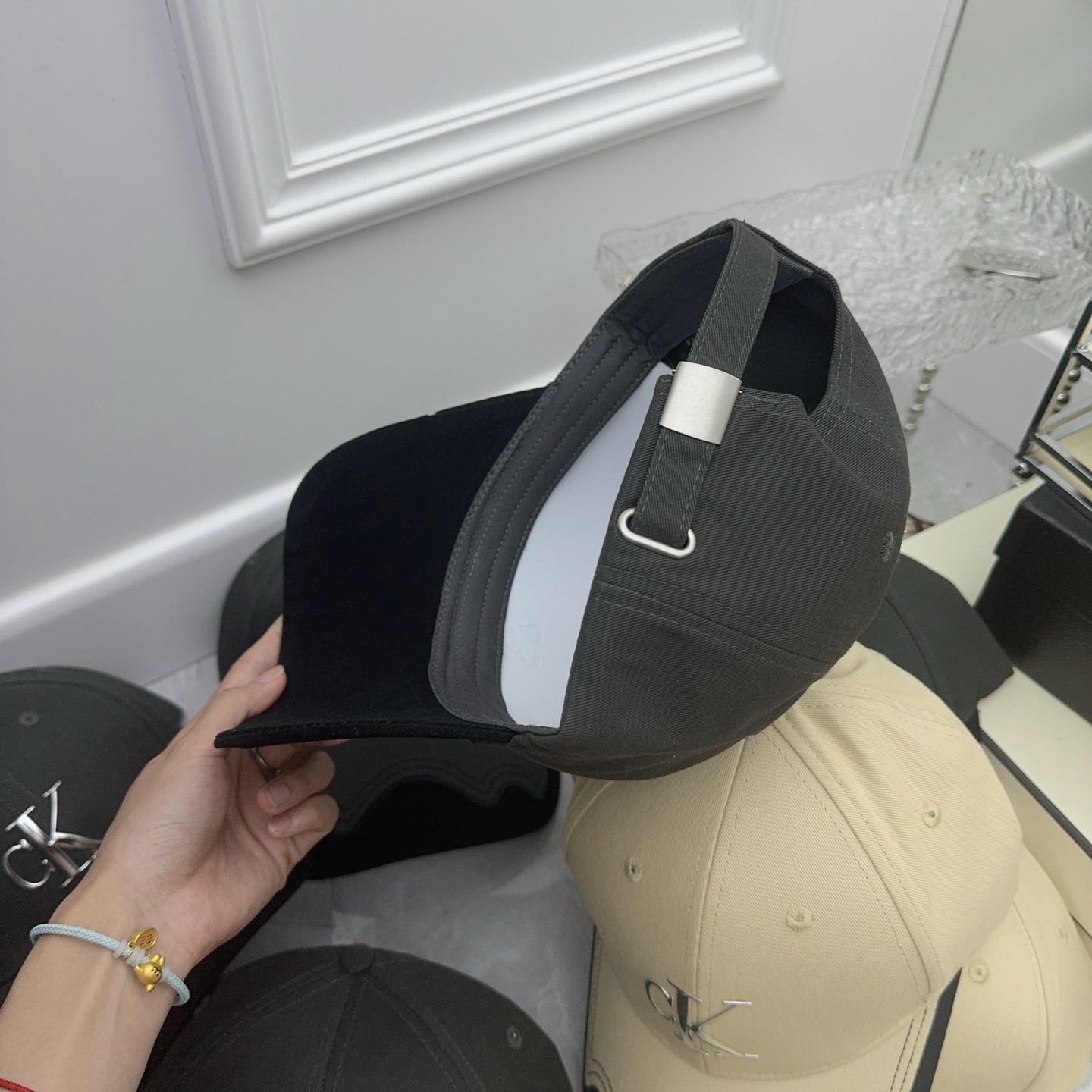 CK Hat Patterned Brim Baseball Cap Accessories