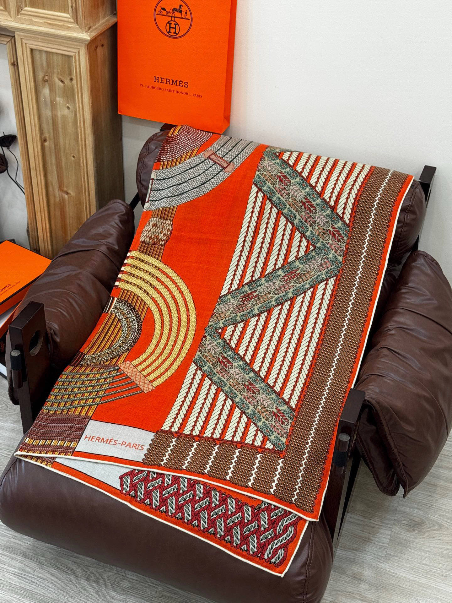 Hermes Scarf Dressage Tressage Square Scarf 140*140cm Accessories