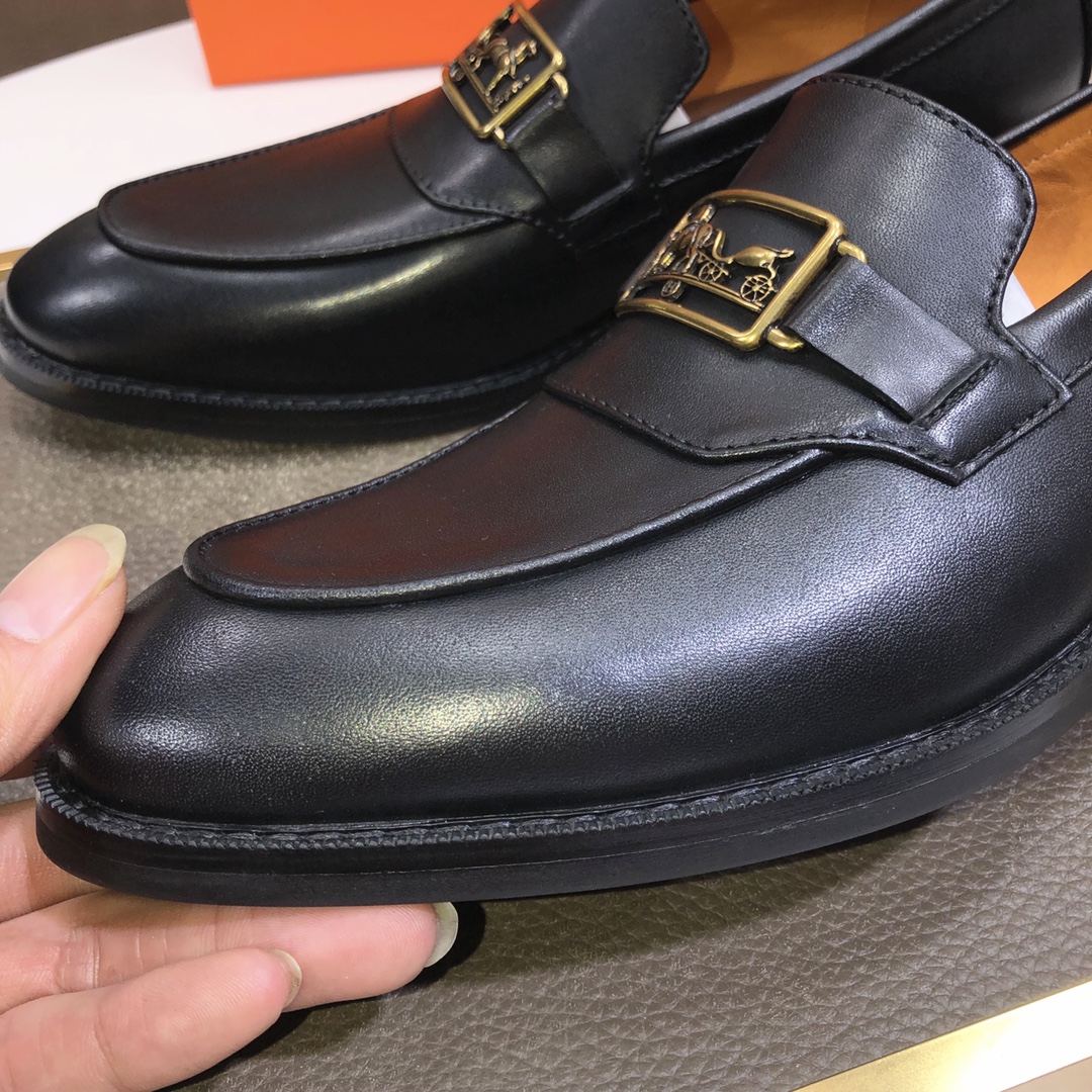 Hermes Shoes Leather Shoes Sheepskin