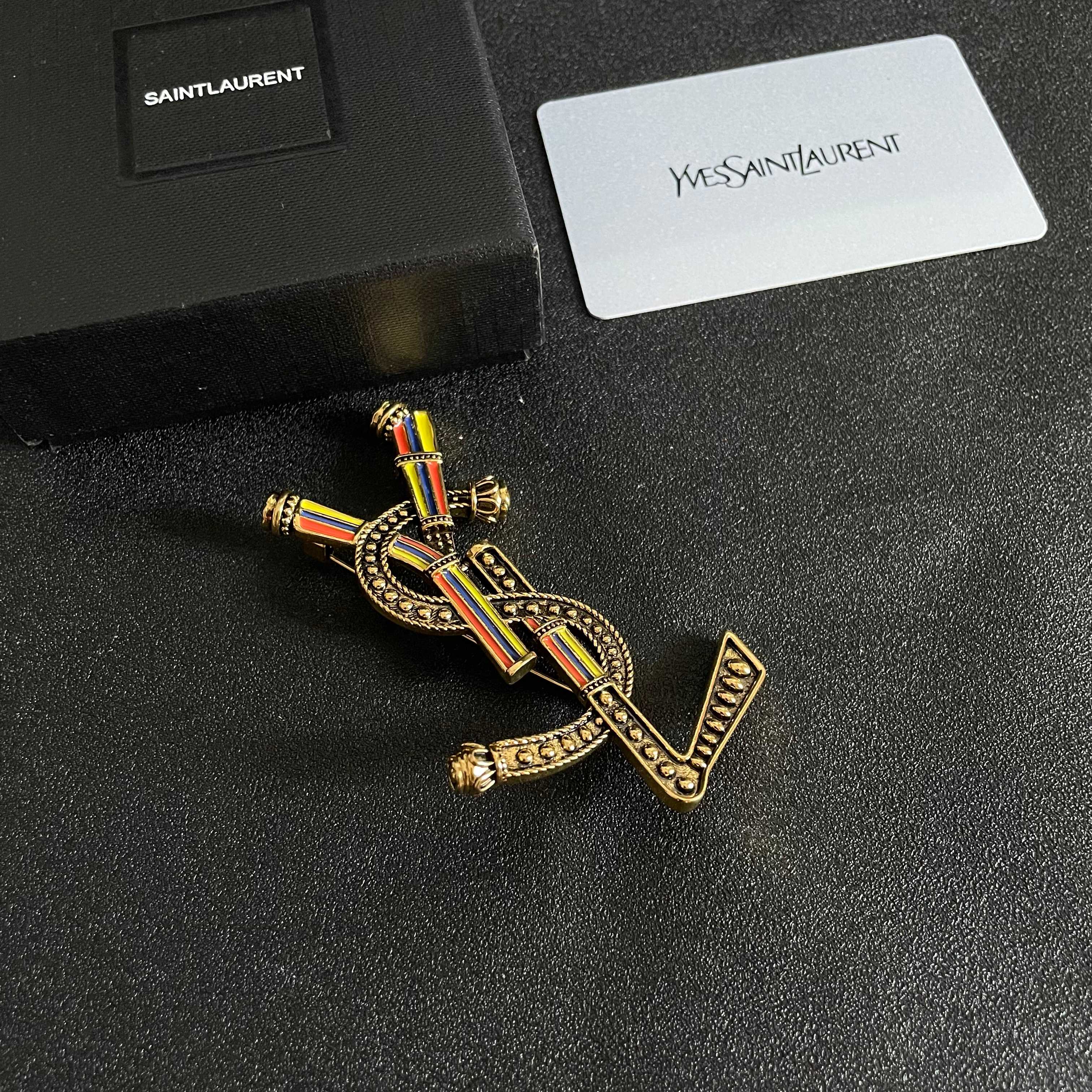 Saint Laurent Jewelry Brooches Antique Design