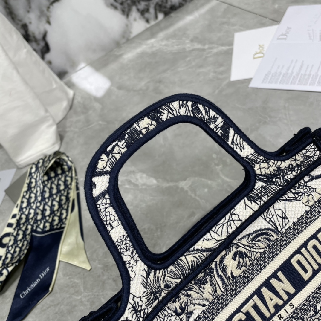 10A + top quality Mini Dior Book Tote 0175 XB041 23cm