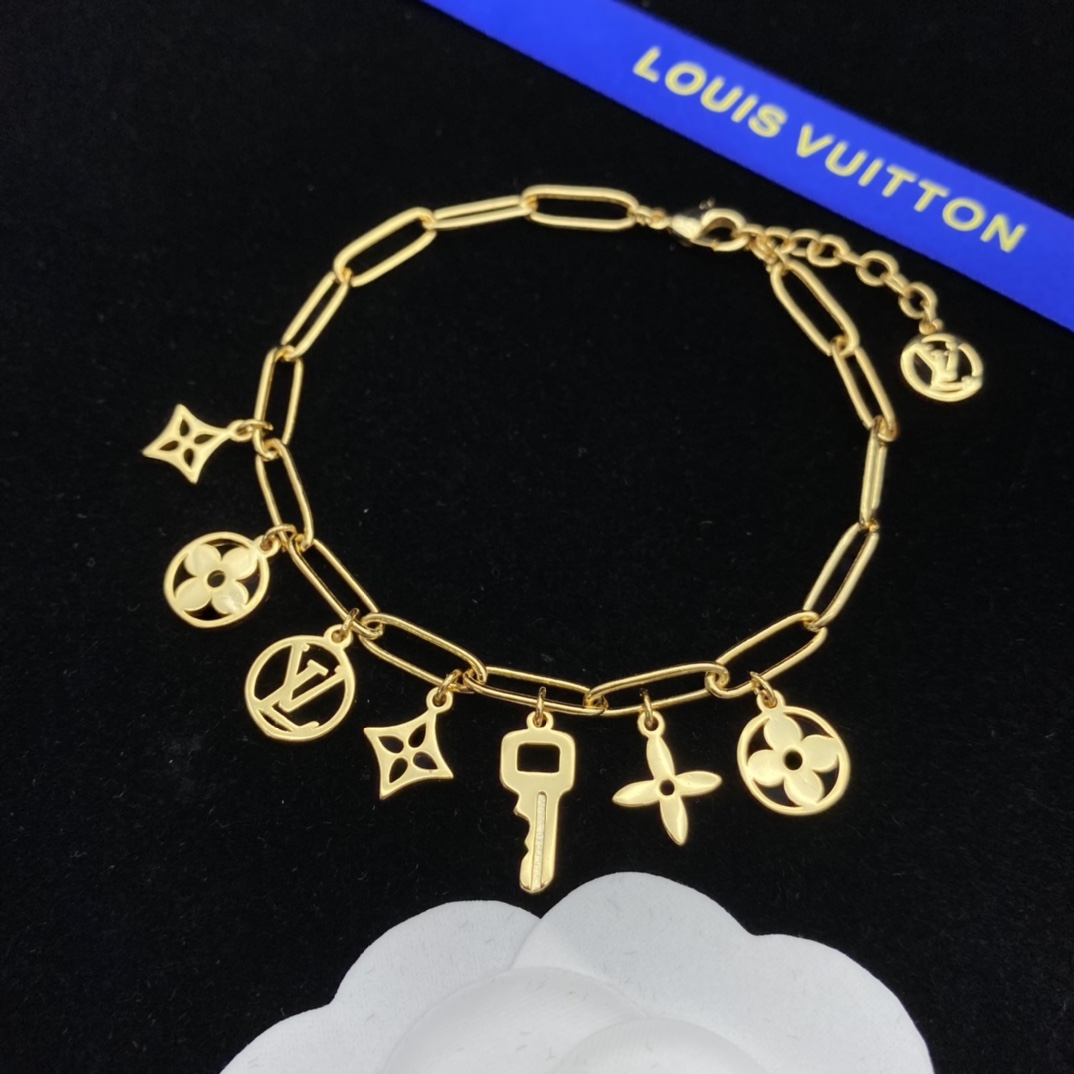 Louis Vuitton Jewelry Bracelets  letter key fashion temperament necklace bracelet