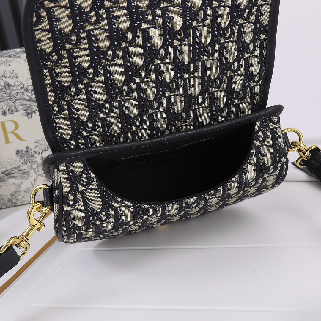 Medium Dior Bobby bag Blue print CD-2011 XB081 22cm