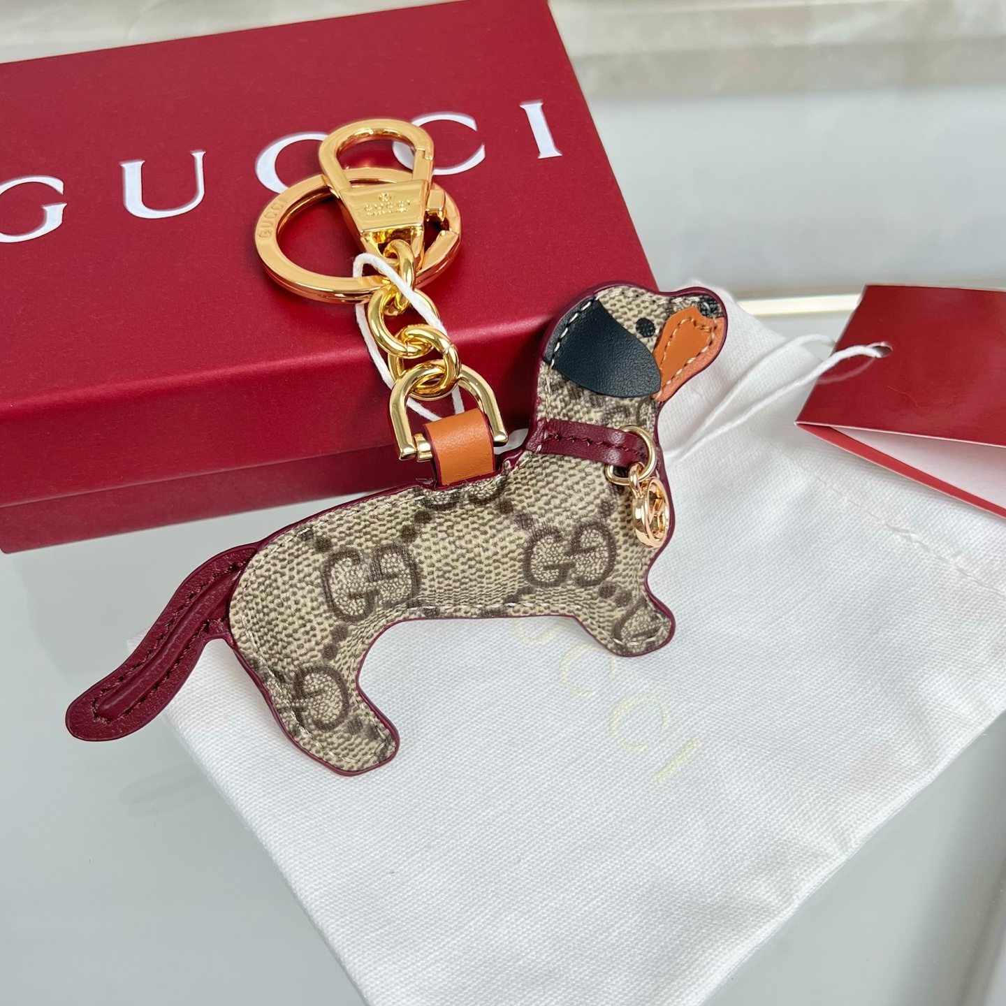 Gucci Key Chain Dachshund Keychain Charms Accessories