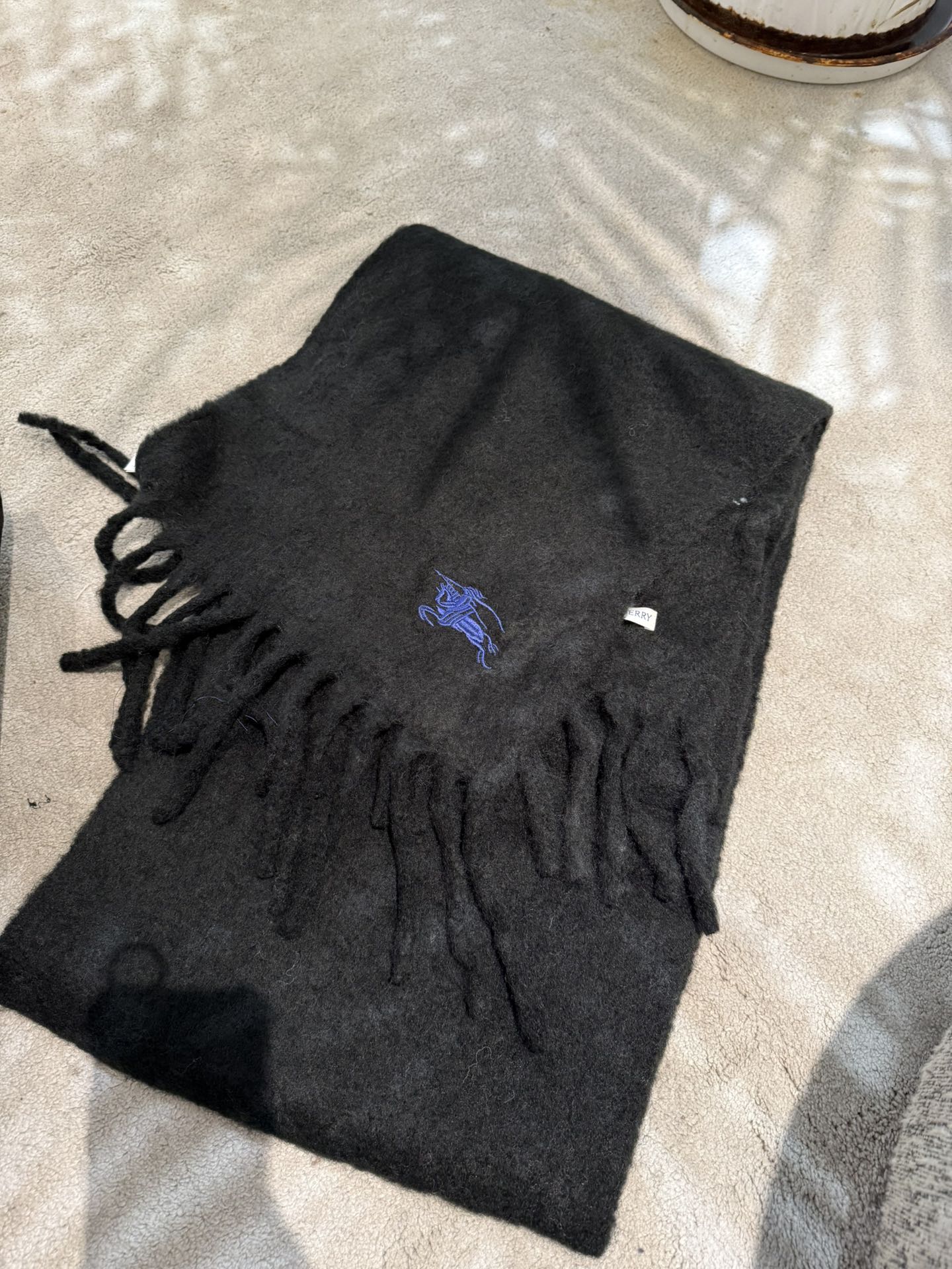 Burberry Scarf Warhorse Embroidered Scarf Mohair 23*185cm Accessories