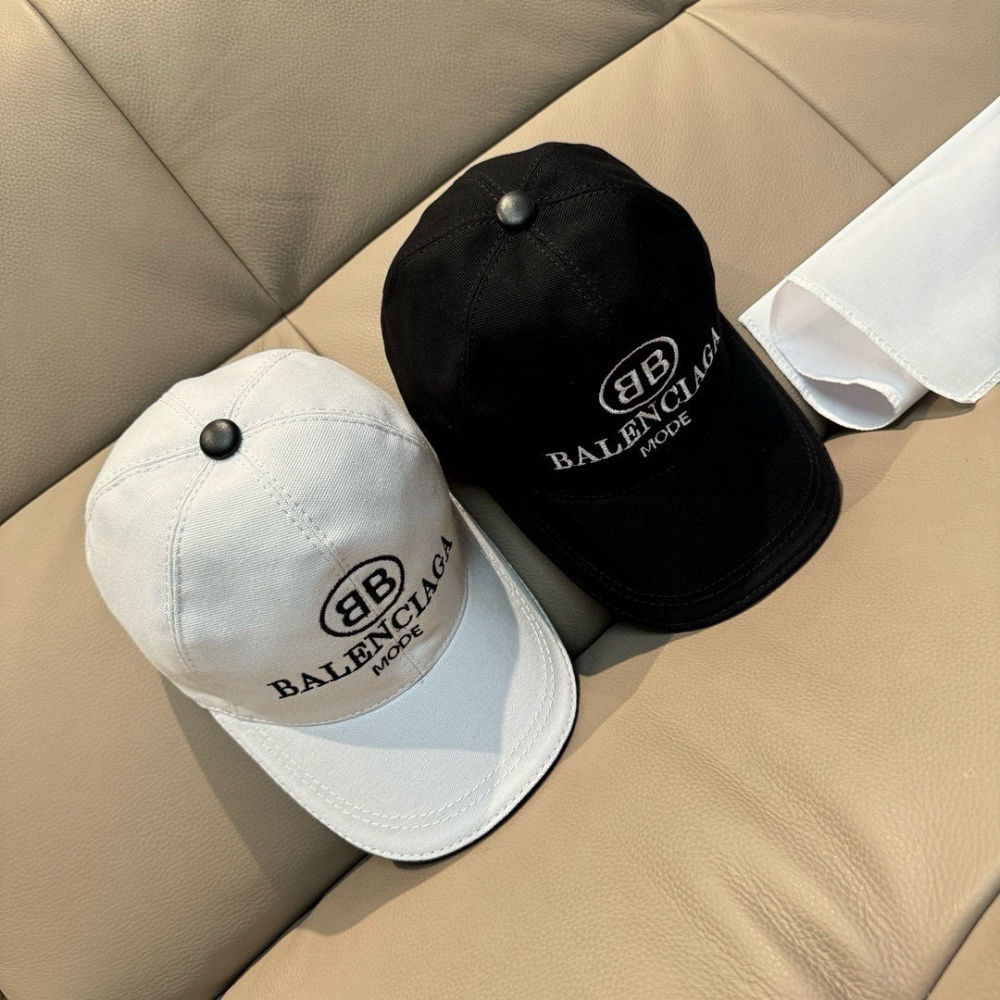 Balenciaga Hat Double B Embroidered Logo Baseball Cap Accessories