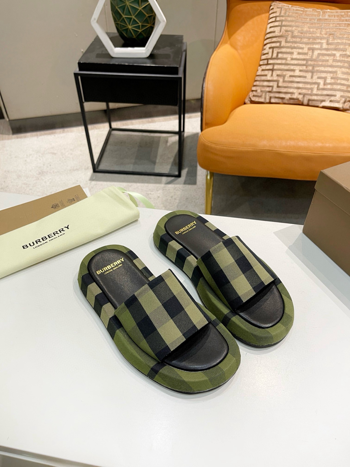 Burberry Shoes Slippers Canvas