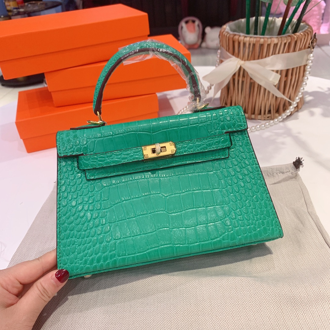 Hermes Kelly 2 Crocodile print XYZ091 22cm