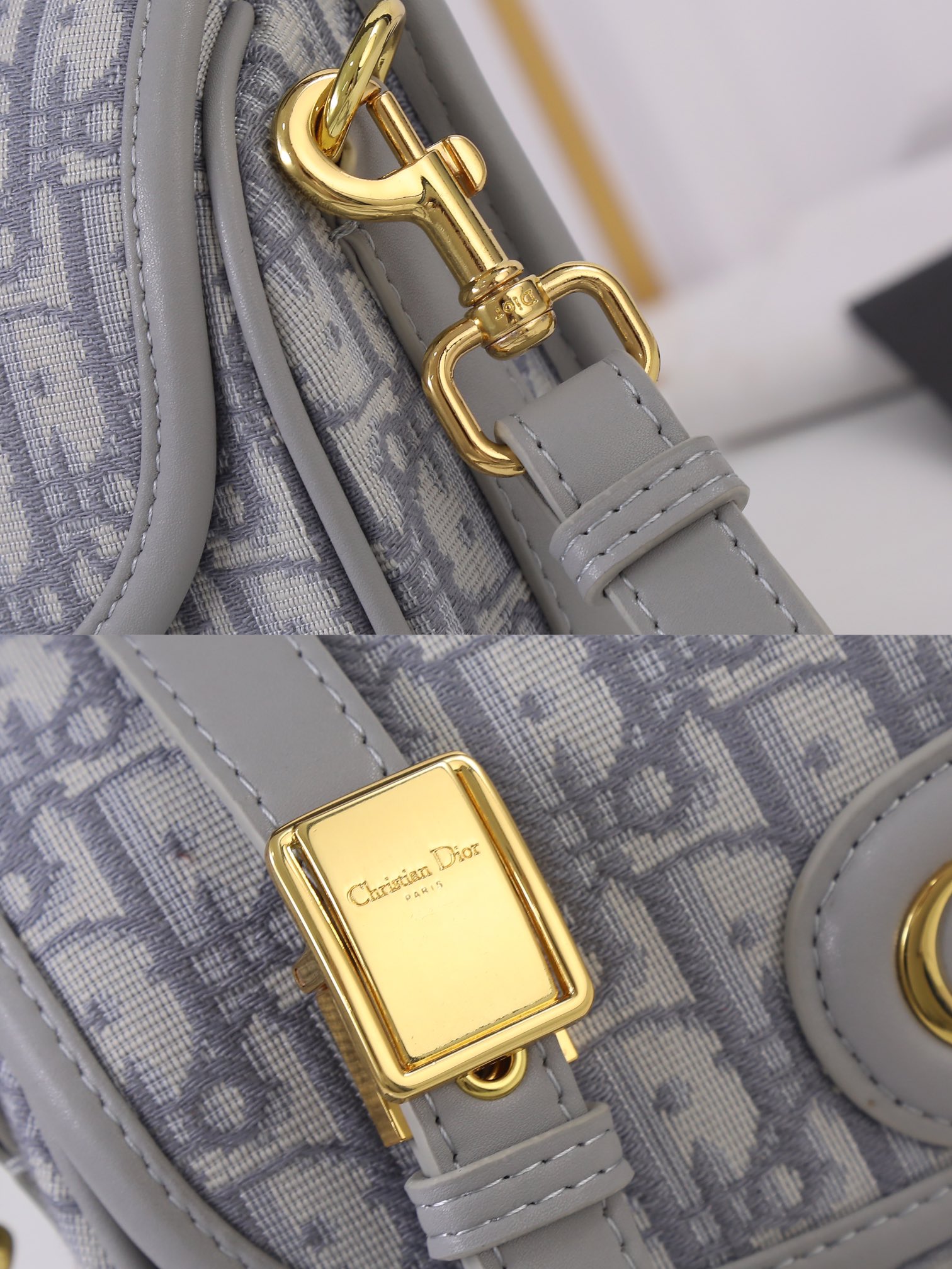 Medium Dior Bobby bag Grey print CD-2011 XB081 22cm
