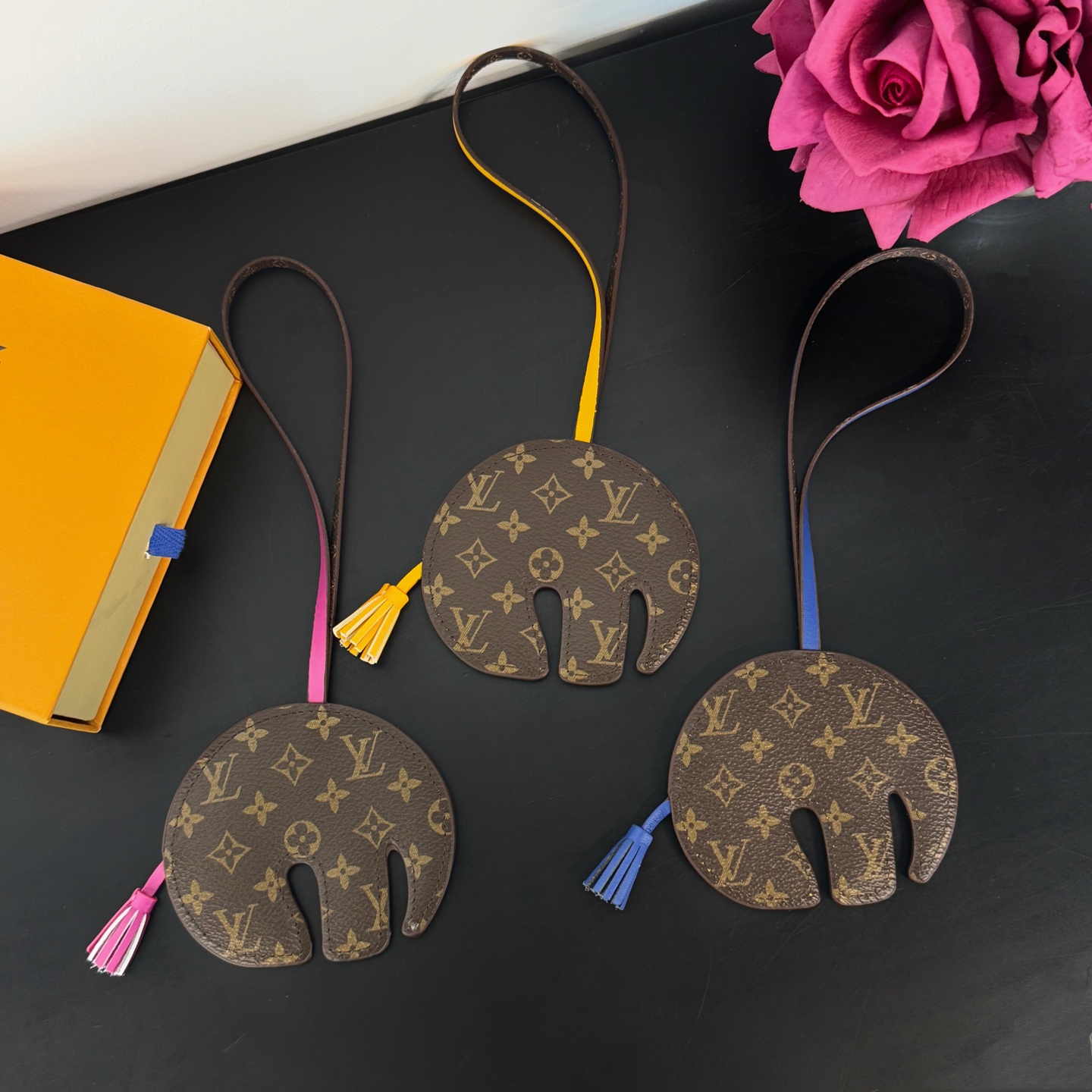 Louis Vuitton Key Chain Elephant Leather Charm Bag Charm Accessories