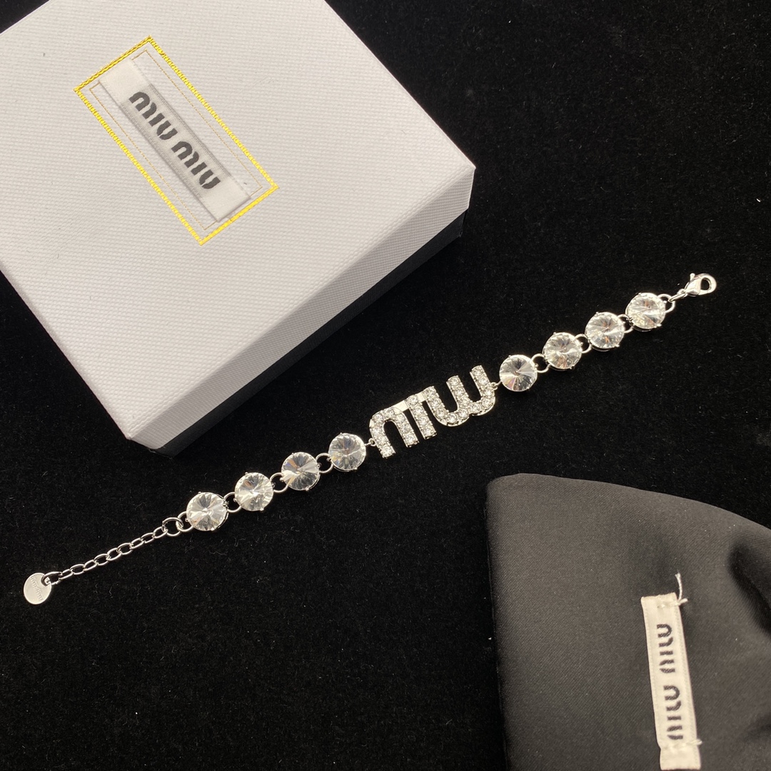 Miu Miu Jewelry Bracelets letter diamond bracelet