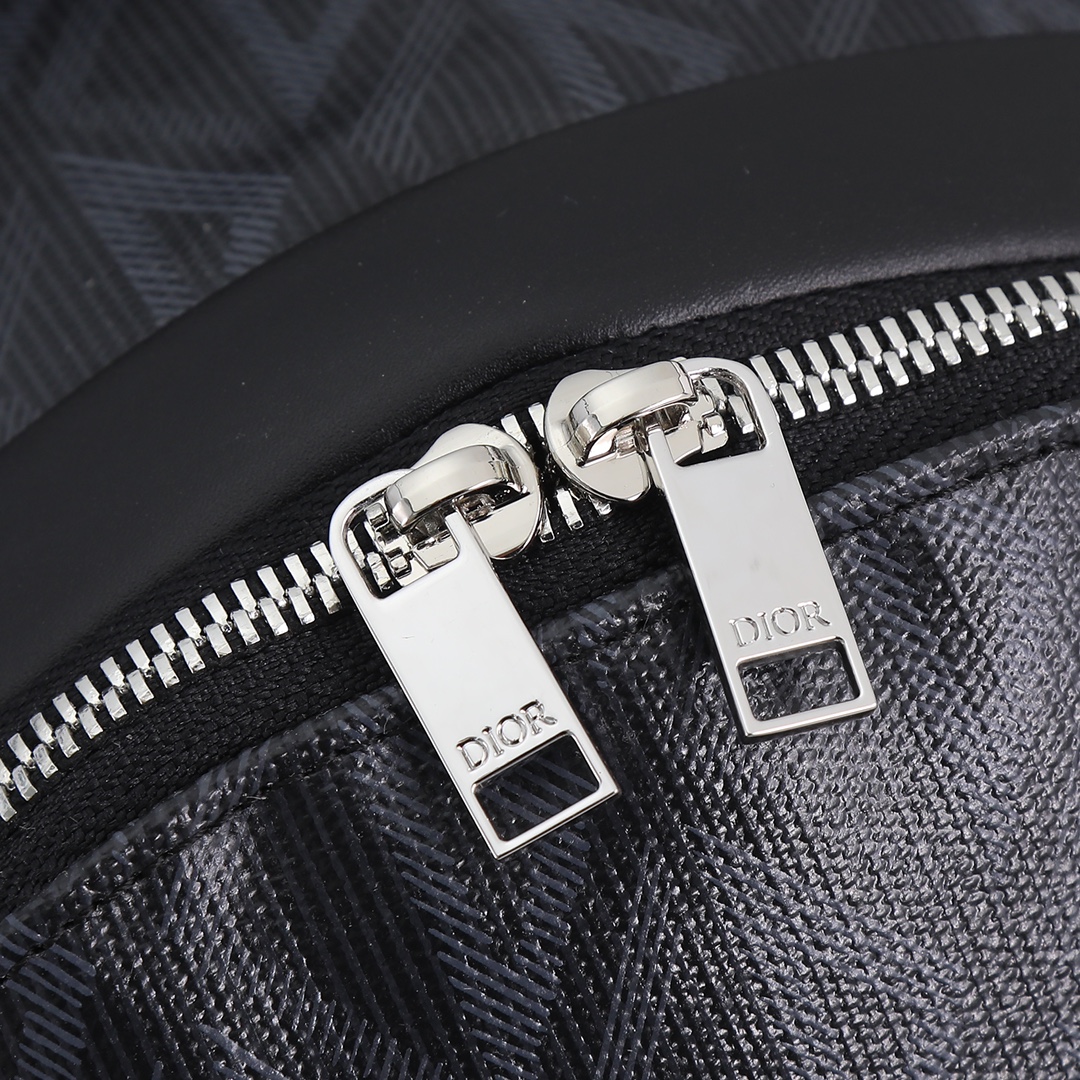 Large Rider Backpack Black canvas 6601 LM032 30cm